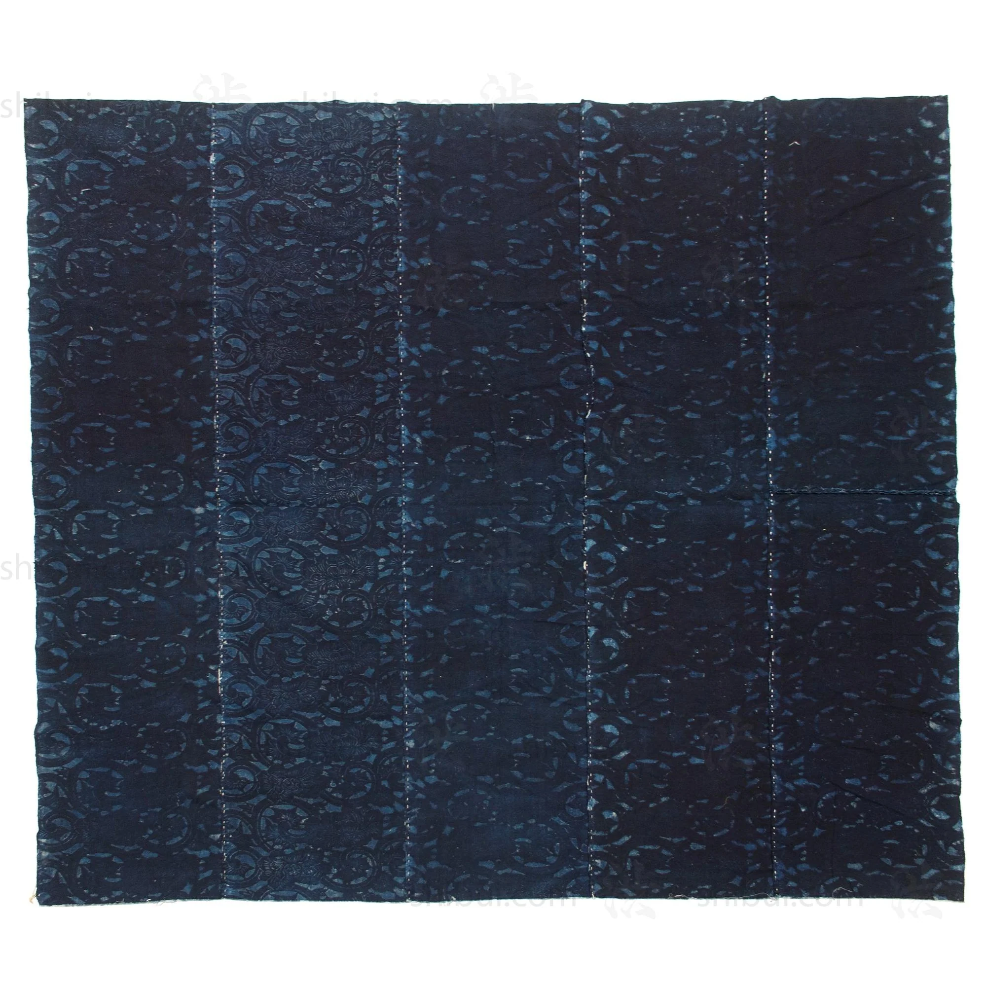 Floral Katazome sheet | Japanese Indigo Cotton - Image 4