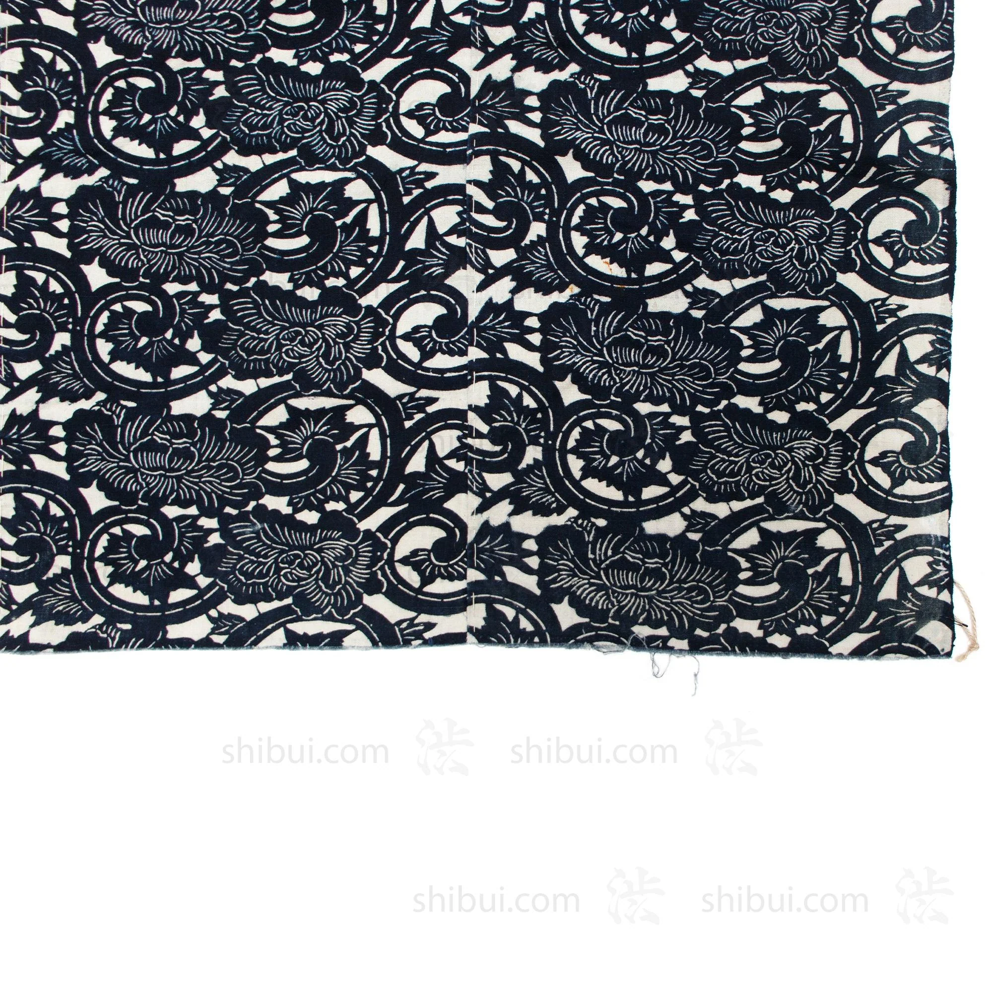 Floral Katazome sheet | Japanese Indigo Cotton - Image 5