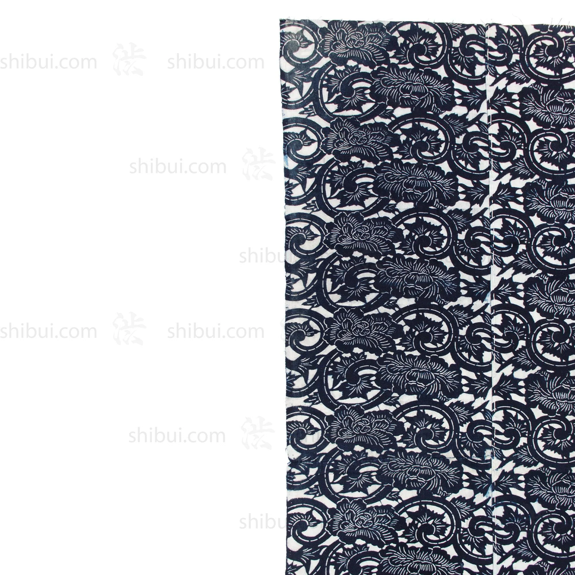 Floral Katazome sheet | Japanese Indigo Cotton - Image 6