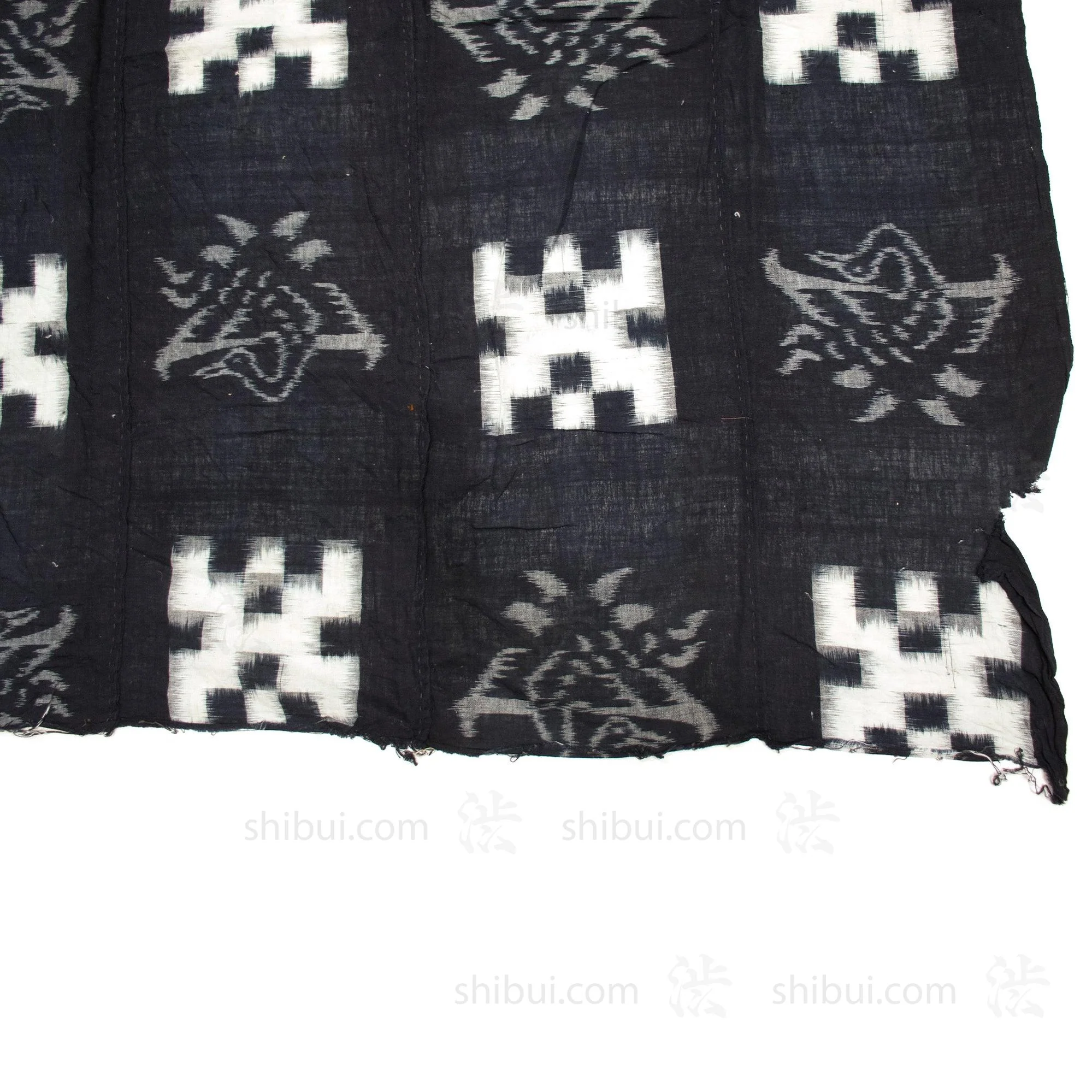 E-gasuri Crane Sheet | Antique Japanese Indigo - Image 2
