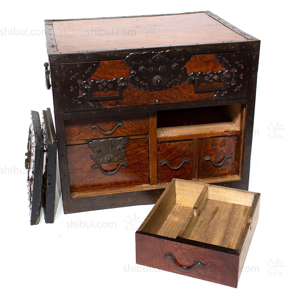 Funa Dansu Tansu Storage Chest Japanese Antique Furniture Iron Hardware - Image 10