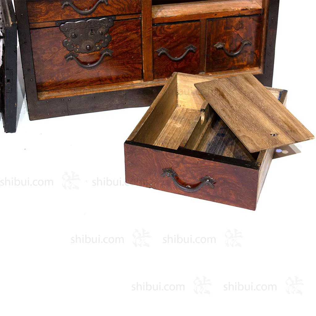 Funa Dansu Tansu Storage Chest Japanese Antique Furniture Iron Hardware - Image 8