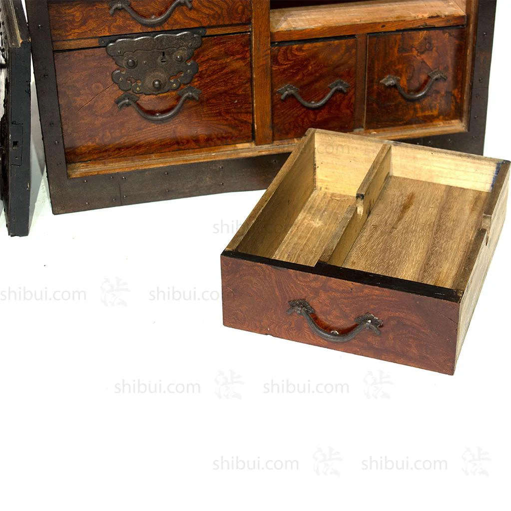Funa Dansu Tansu Storage Chest Japanese Antique Furniture Iron Hardware - Image 9