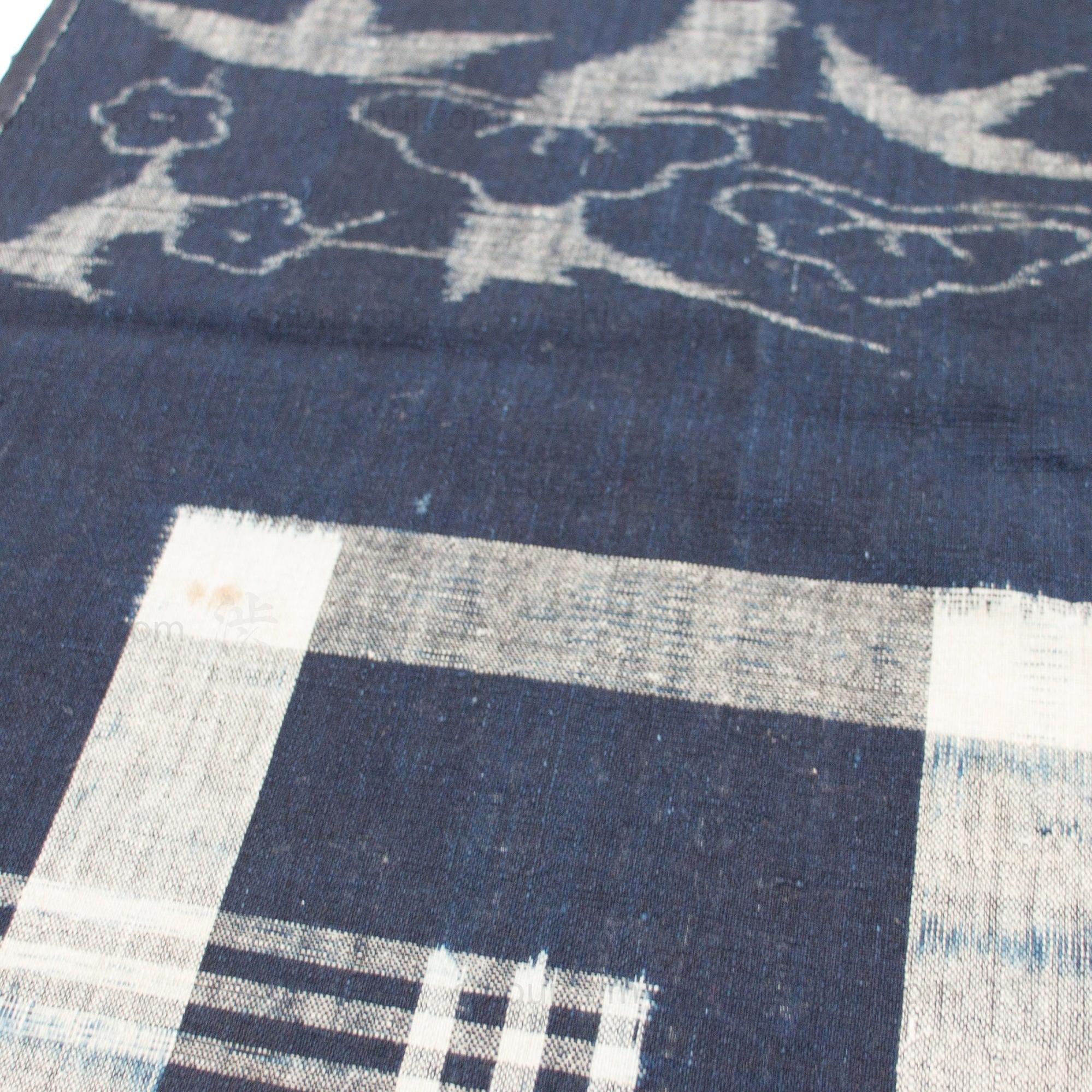Handwoven Kasuri Futon Cover with Sho Chiku Bai Motif - Image 2