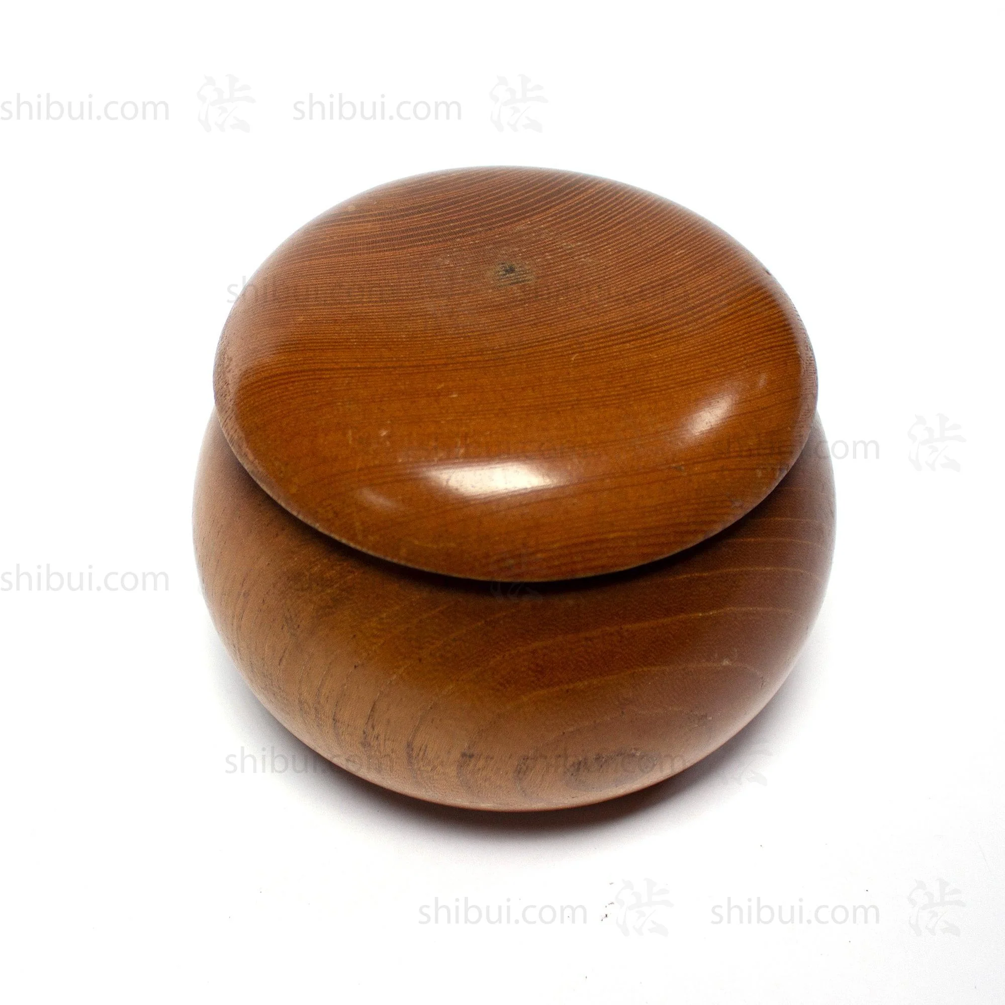 Go Seigen Jujube Goke with Clamshell and River Slate Goishi - Image 2