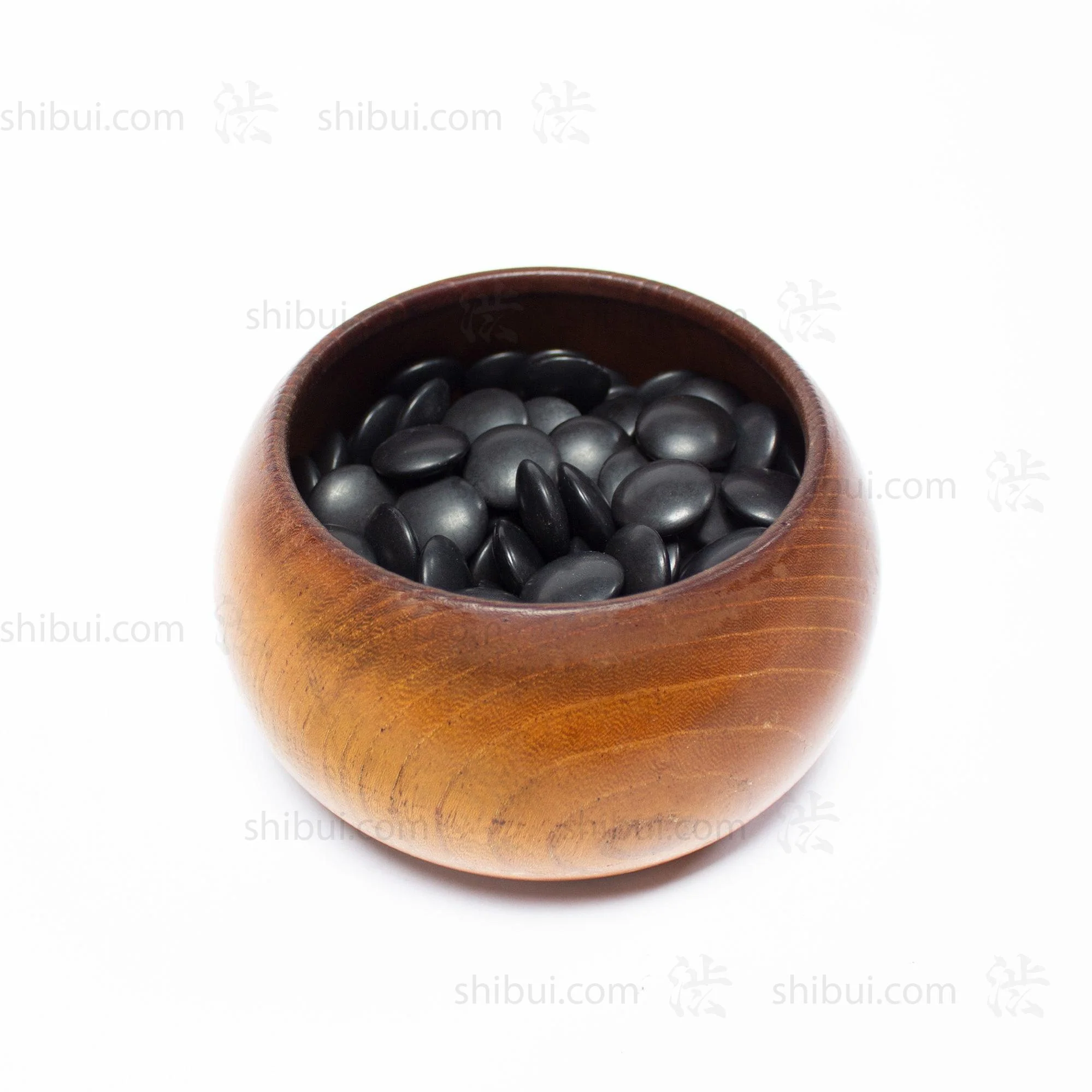 Go Seigen Jujube Goke with Clamshell and River Slate Goishi - Image 5