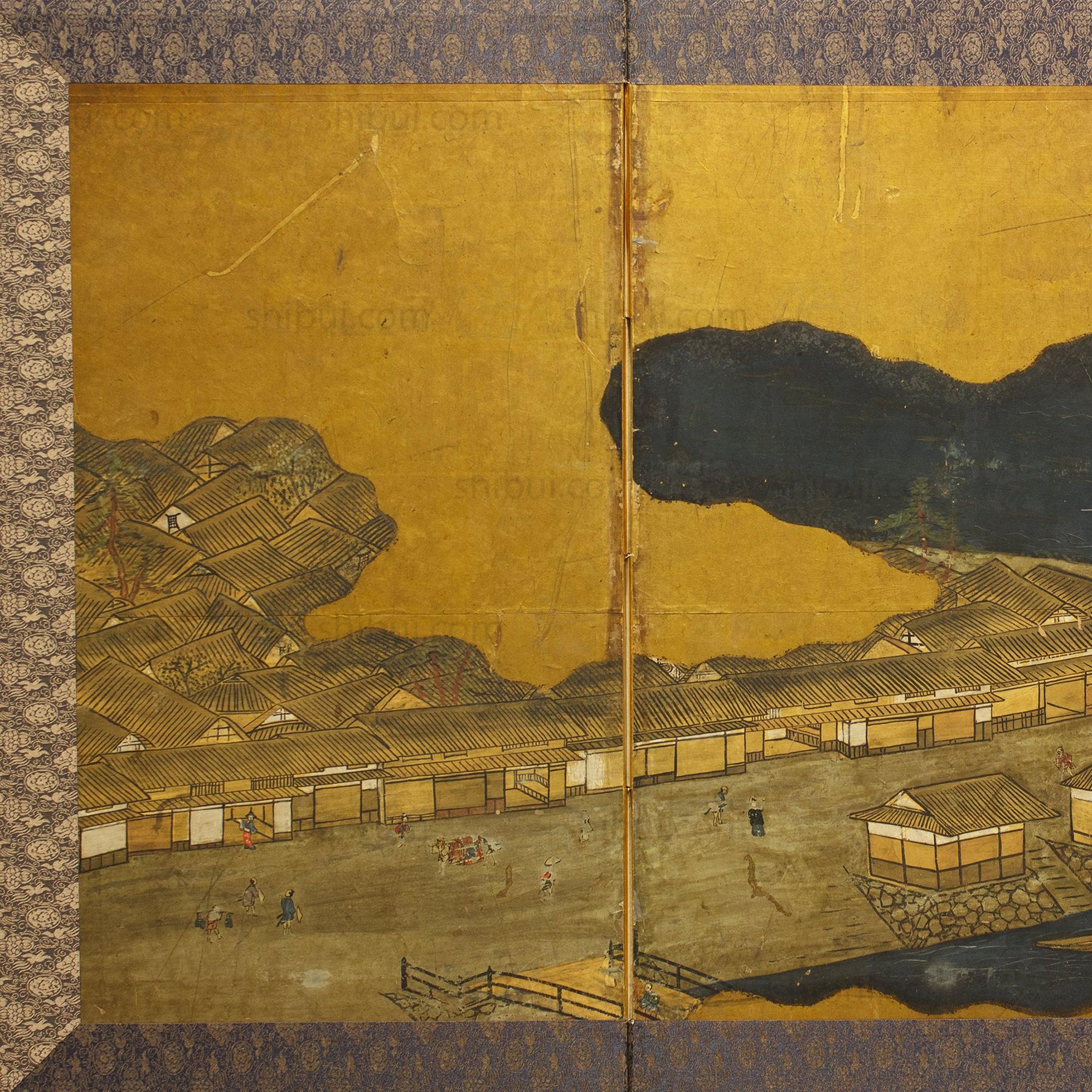 River Bridges Gold Folding Screen - Image 7