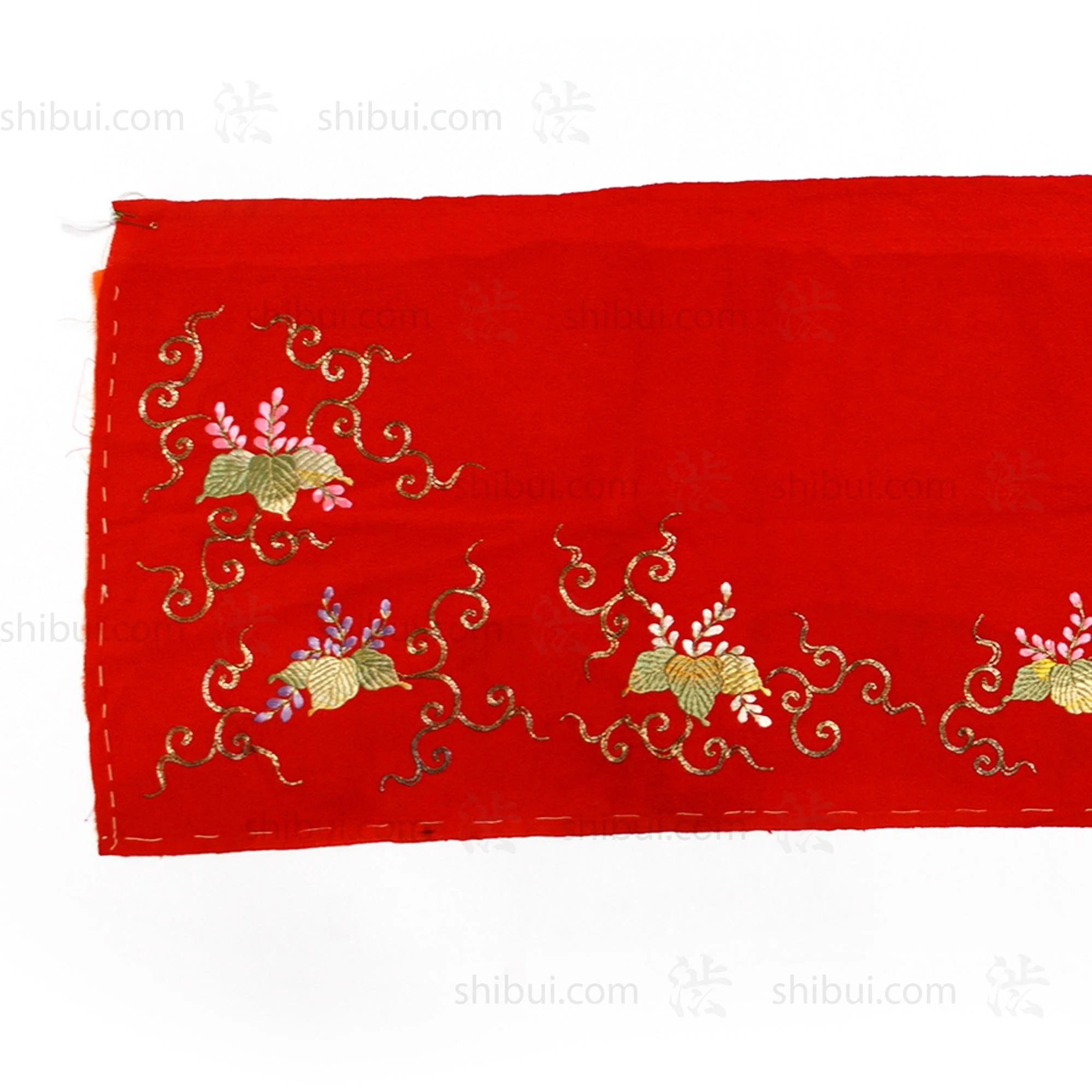 Goldwork Silk Eri | Japanese Antique Kimono Collar - Image 2