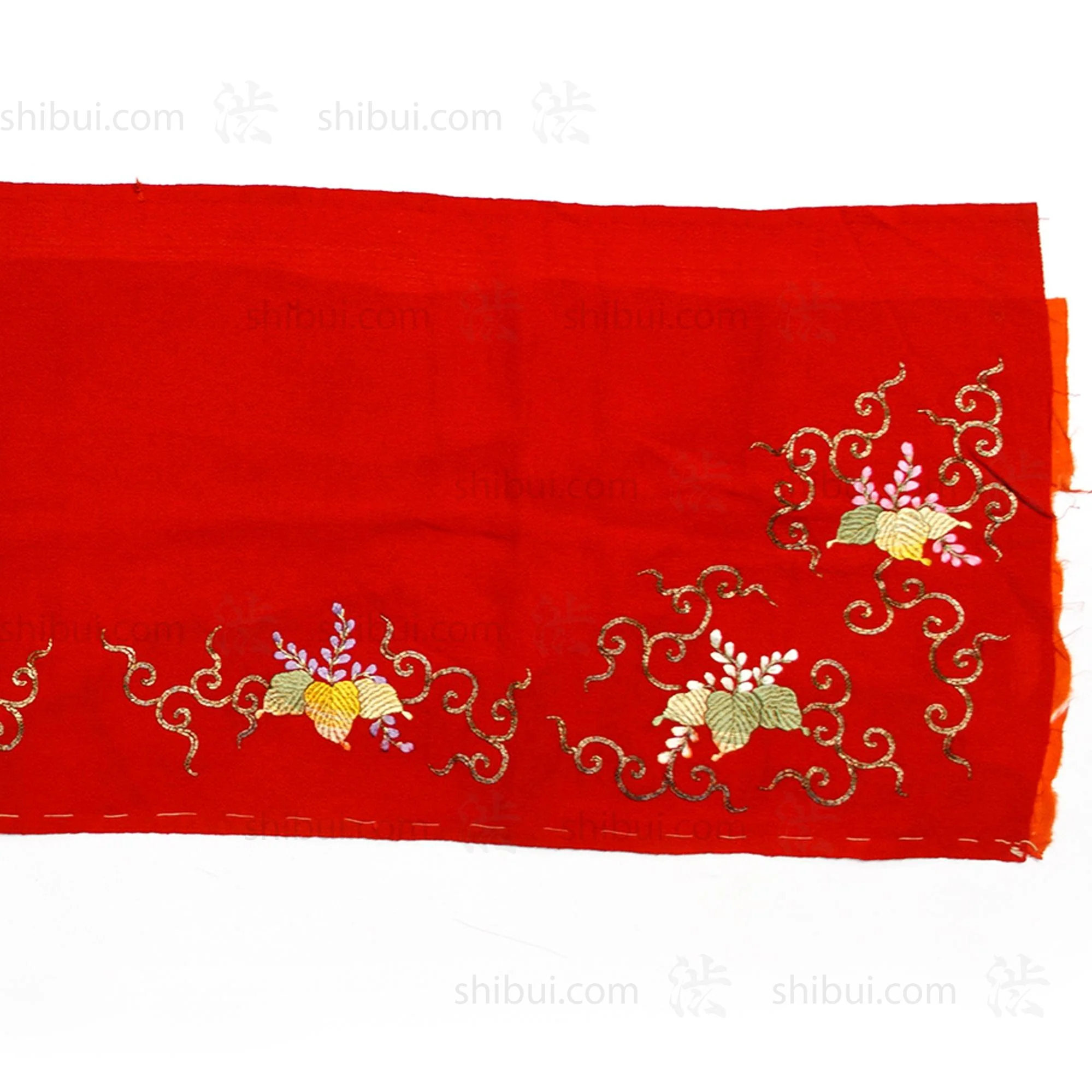 Goldwork Silk Eri | Japanese Antique Kimono Collar - Image 3