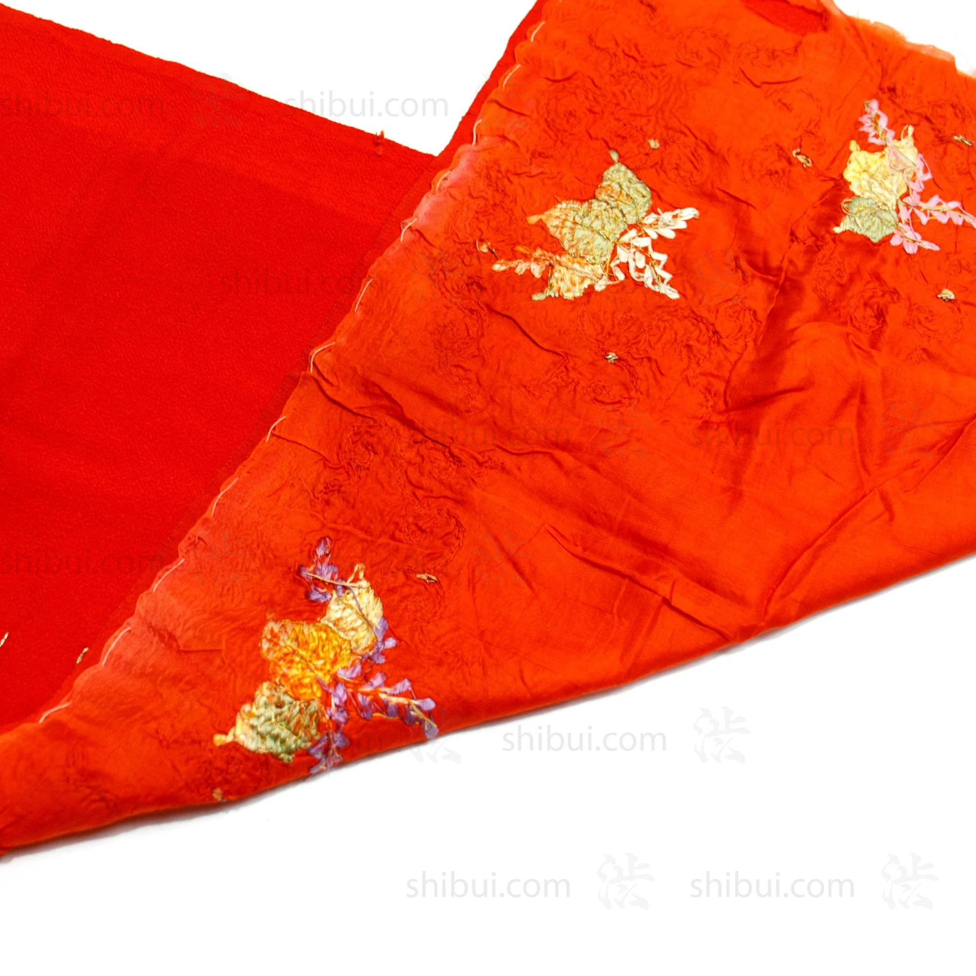 Goldwork Silk Eri | Japanese Antique Kimono Collar - Image 6