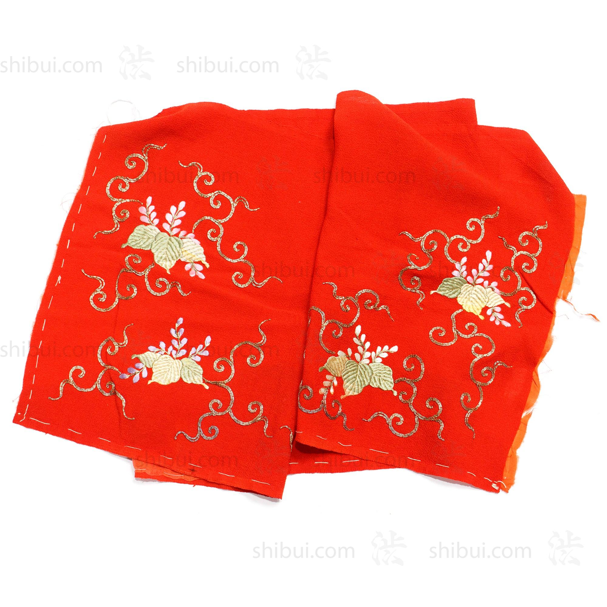 Goldwork Silk Eri | Japanese Antique Kimono Collar - Image 8