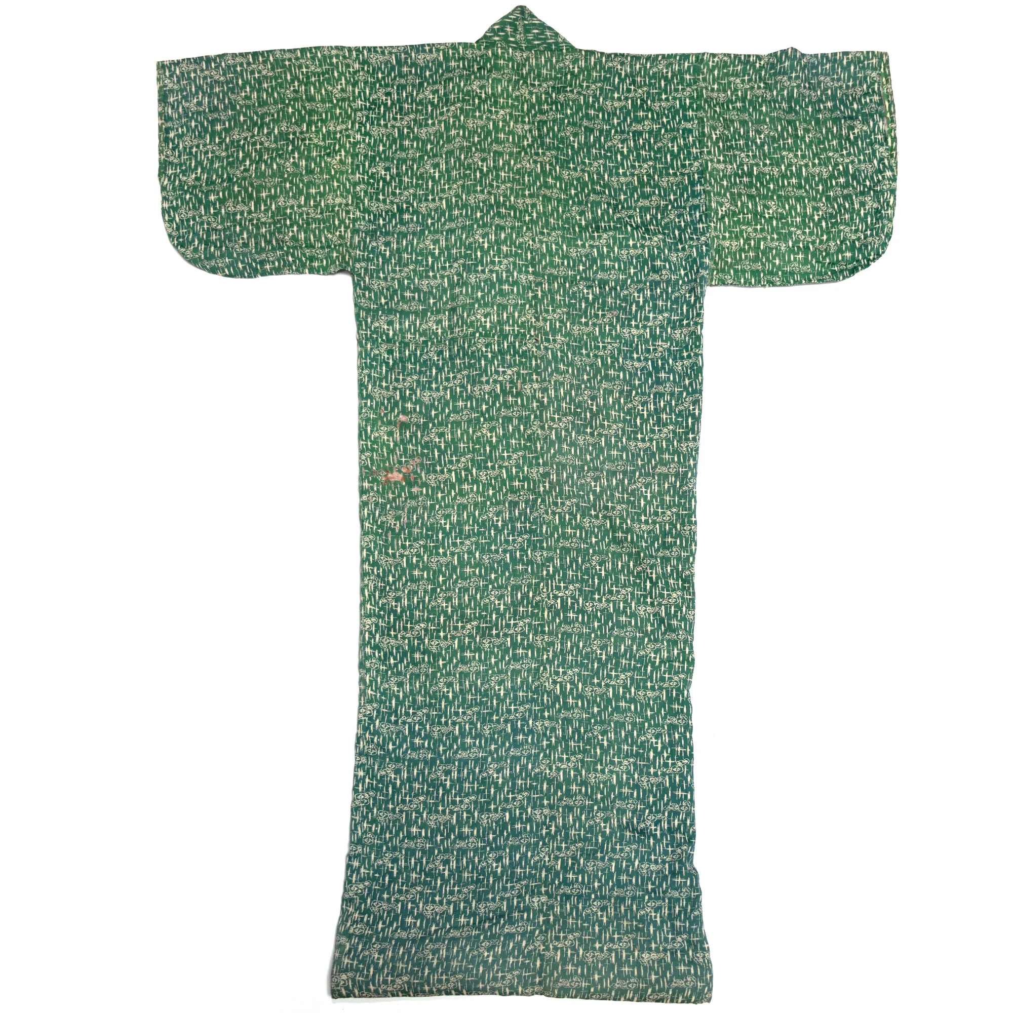 Green Edo Komon | Silk Ladies Kimono - Image 3