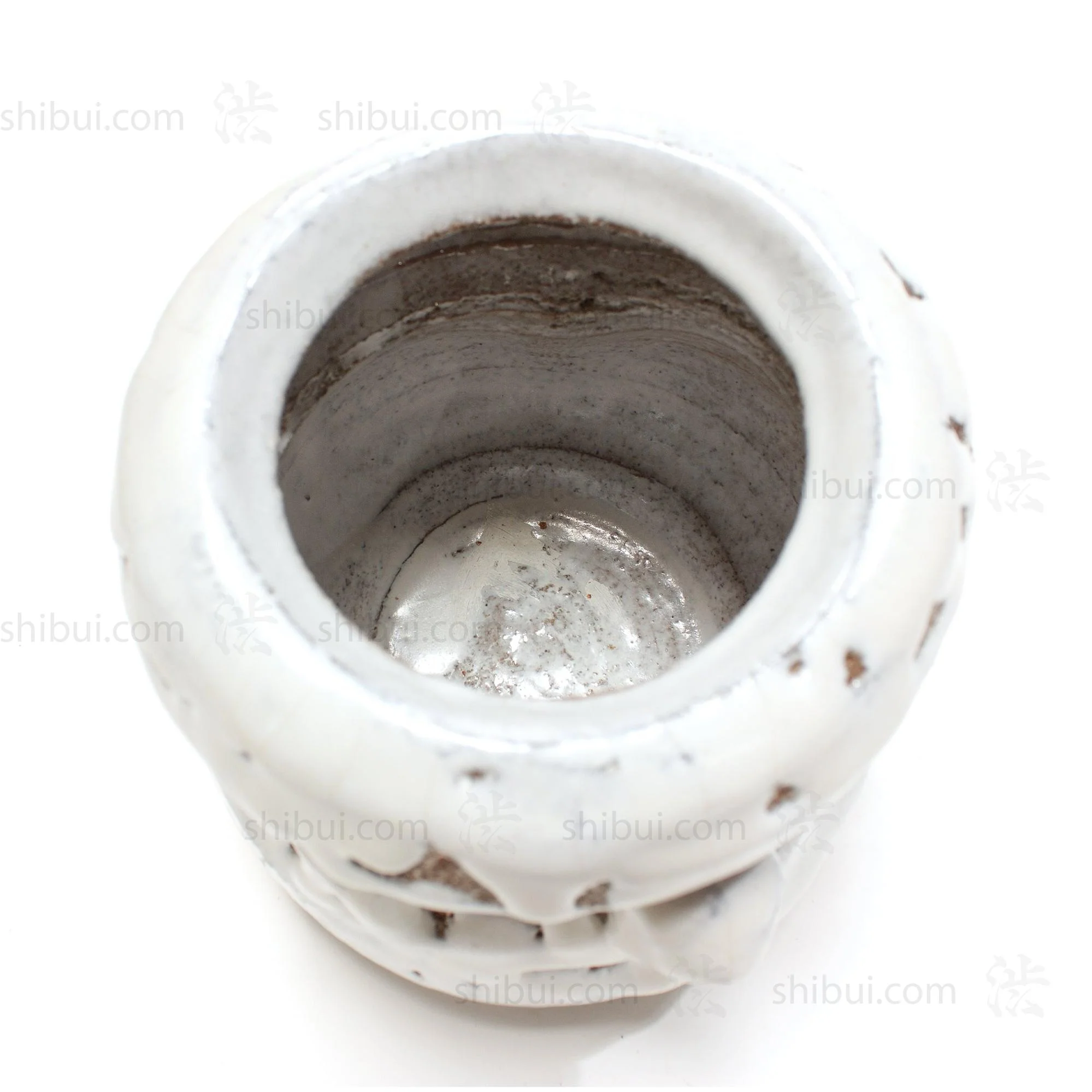 Hagi Mizusashi with Crawling Shino by Takamise Seiko | Water Jar for Tea Ceremony - Image 5