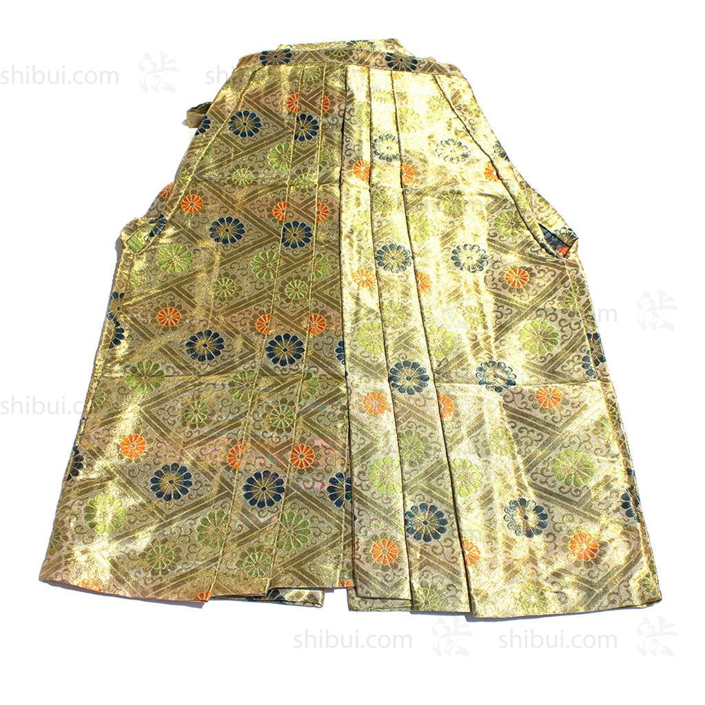 Hakama - Gold, Floral &  Brick Pattern - Image 2