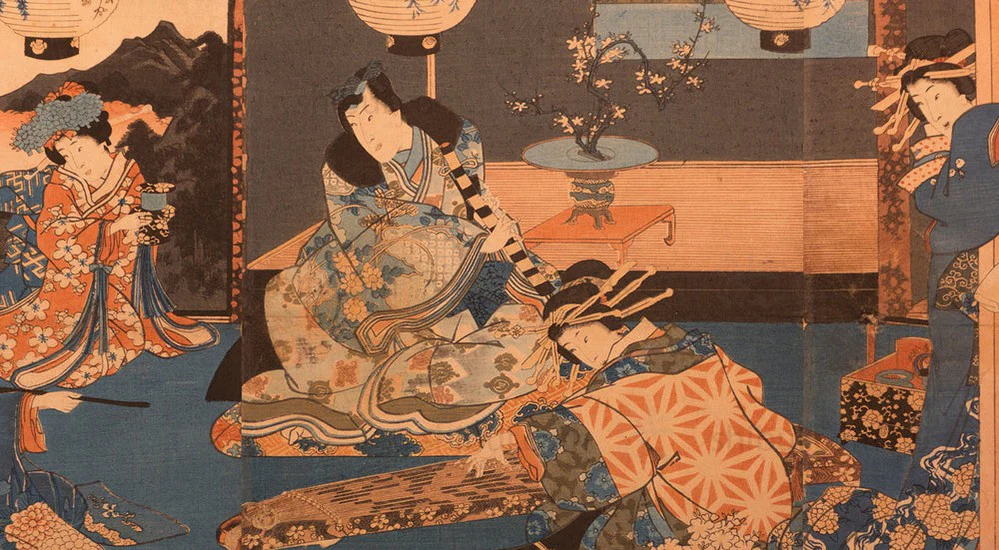 Woodblock Print Hana by Utagawa Kunisada - Image 3