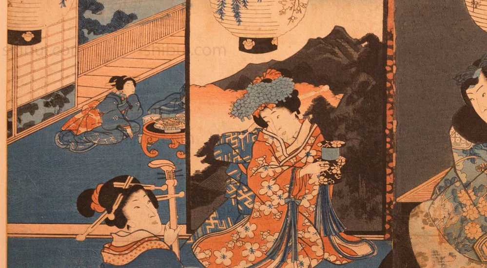 Woodblock Print Hana by Utagawa Kunisada - Image 5