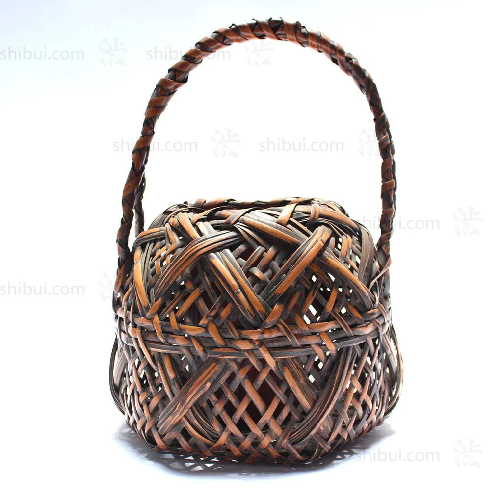 Hanakago Japanese Bamboo Ikebana Flower Basket - Image 2