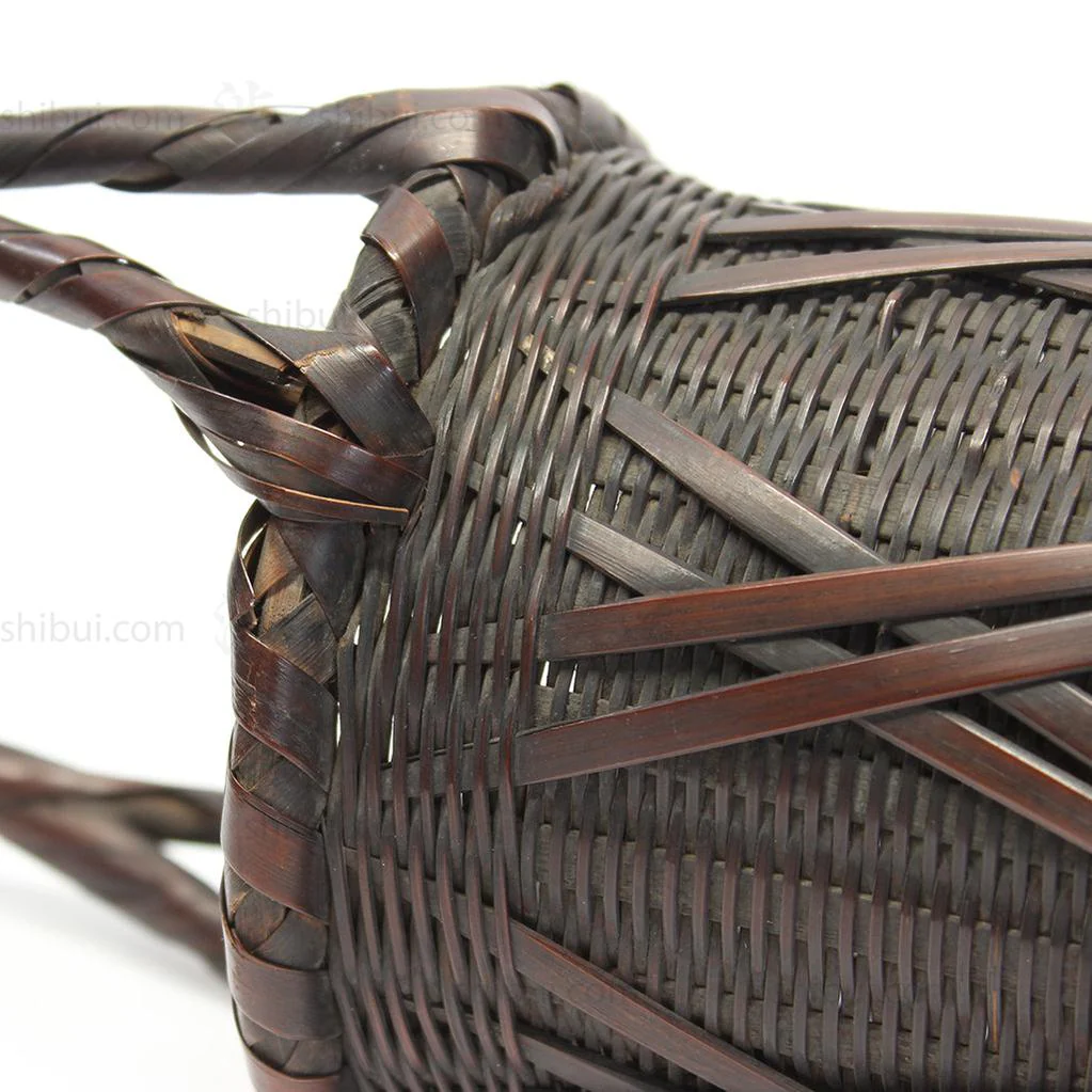 Tall Hanakago Japanese Bamboo Ikebana Flower Basket - Image 12