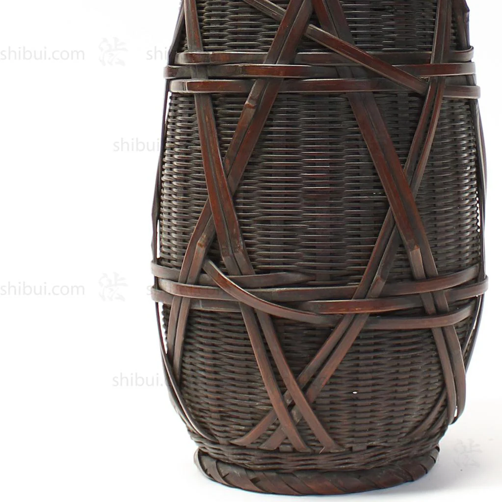 Tall Hanakago Japanese Bamboo Ikebana Flower Basket - Image 13