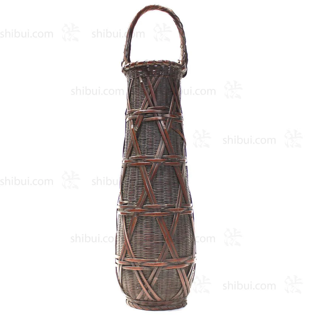 Tall Hanakago Japanese Bamboo Ikebana Flower Basket - Image 5