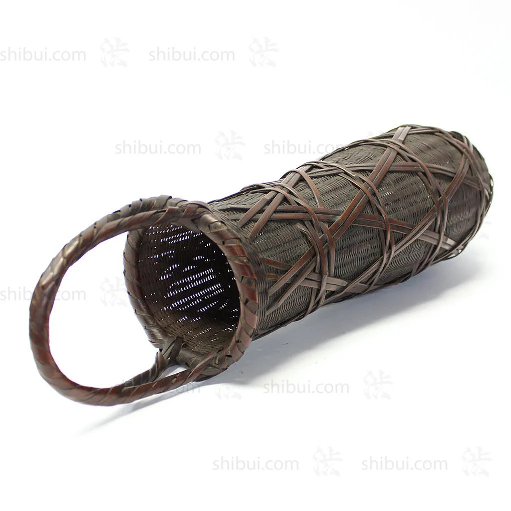 Tall Hanakago Japanese Bamboo Ikebana Flower Basket - Image 6