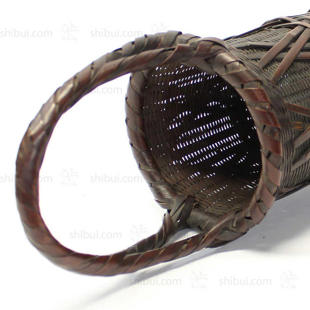 Tall Hanakago Japanese Bamboo Ikebana Flower Basket - Image 7