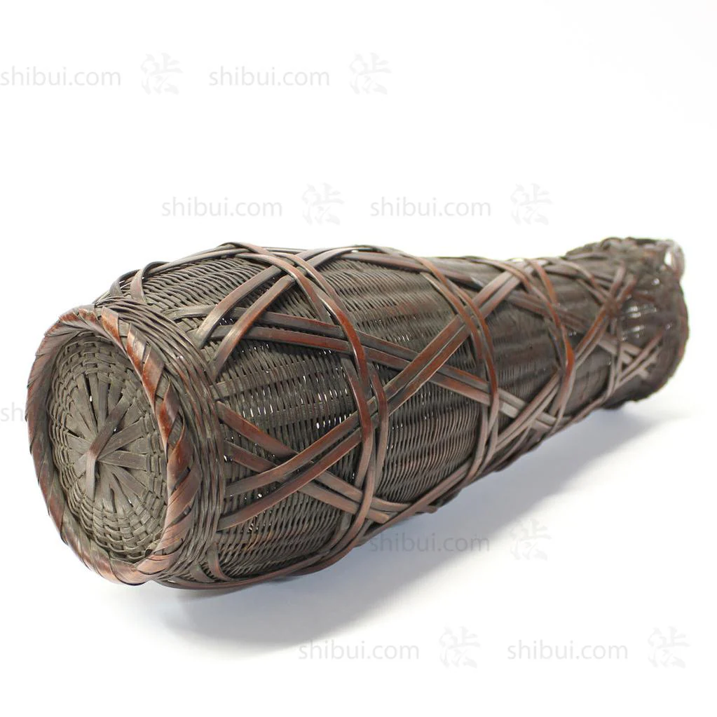 Tall Hanakago Japanese Bamboo Ikebana Flower Basket - Image 8