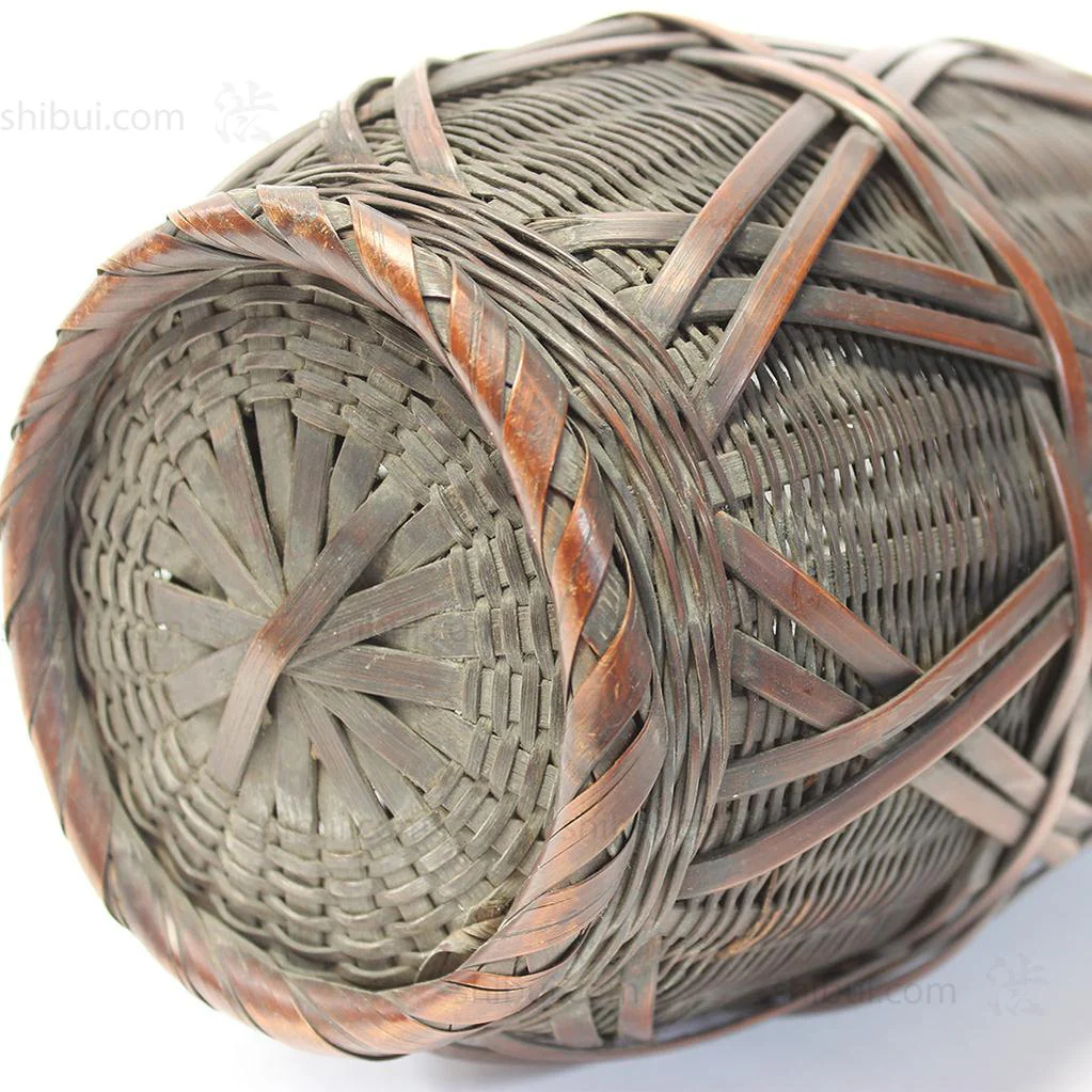 Tall Hanakago Japanese Bamboo Ikebana Flower Basket - Image 9