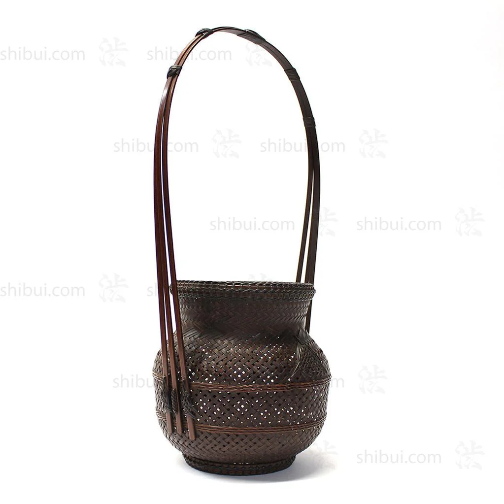 Hanakago Japanese Karamono Style Bamboo Ikebana Flower Basket - Image 2