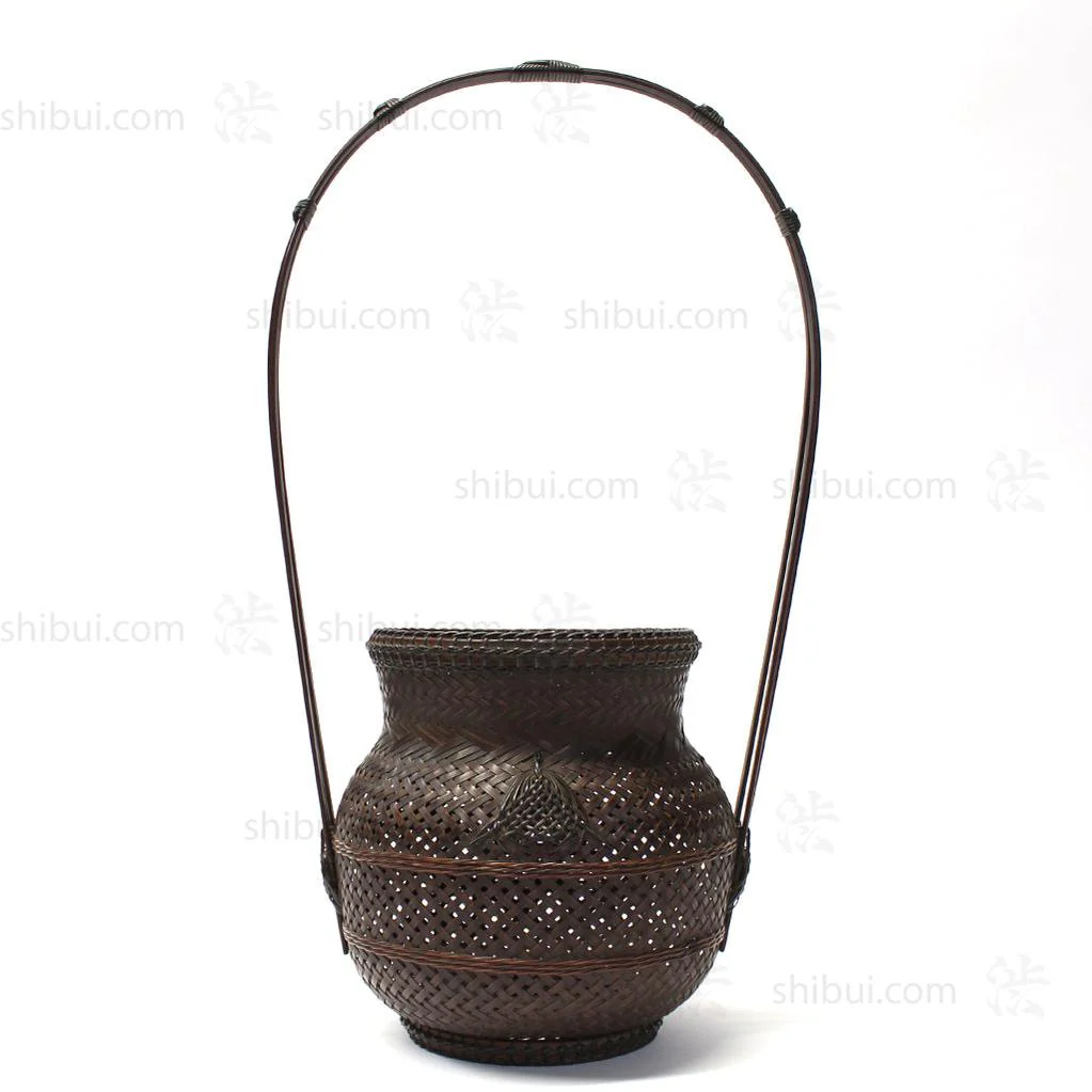 Hanakago Japanese Karamono Style Bamboo Ikebana Flower Basket - Image 3