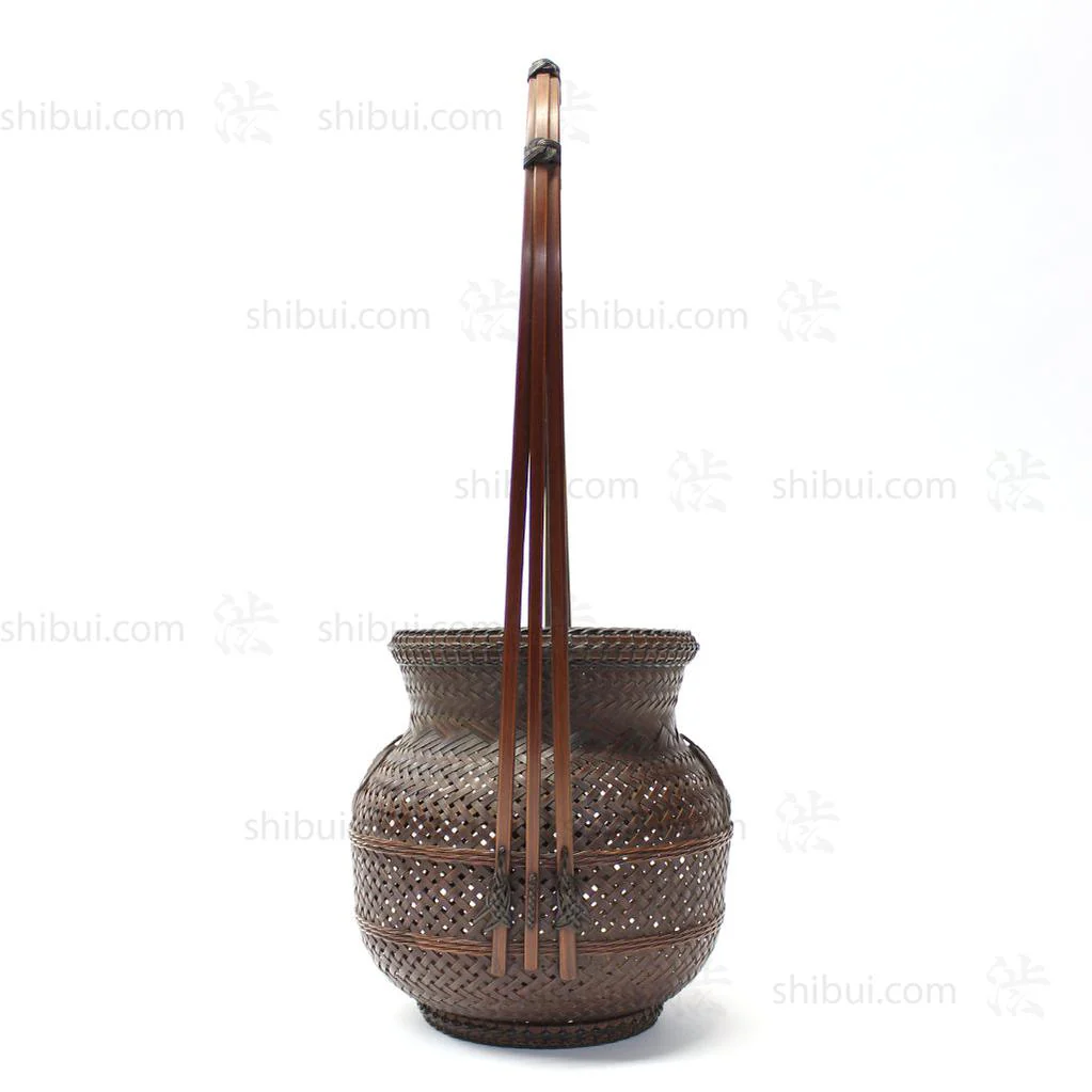 Hanakago Japanese Karamono Style Bamboo Ikebana Flower Basket - Image 4