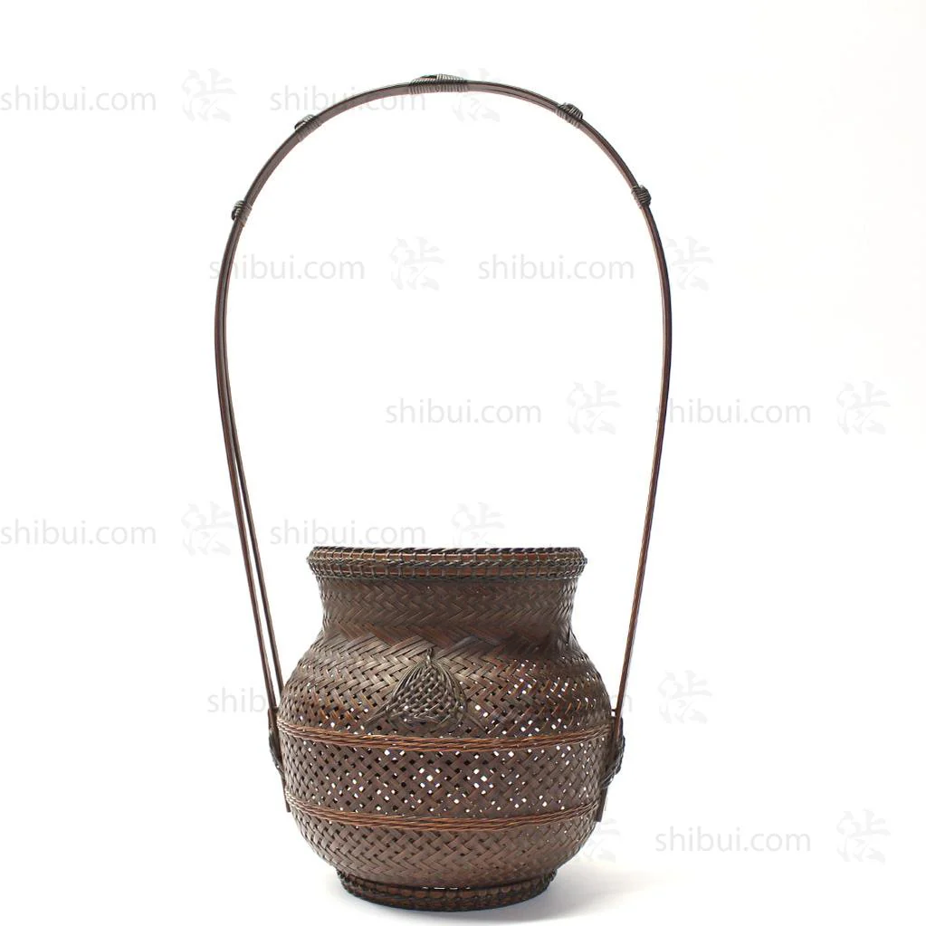 Hanakago Japanese Karamono Style Bamboo Ikebana Flower Basket - Image 5