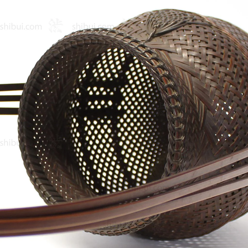 Hanakago Japanese Karamono Style Bamboo Ikebana Flower Basket - Image 9
