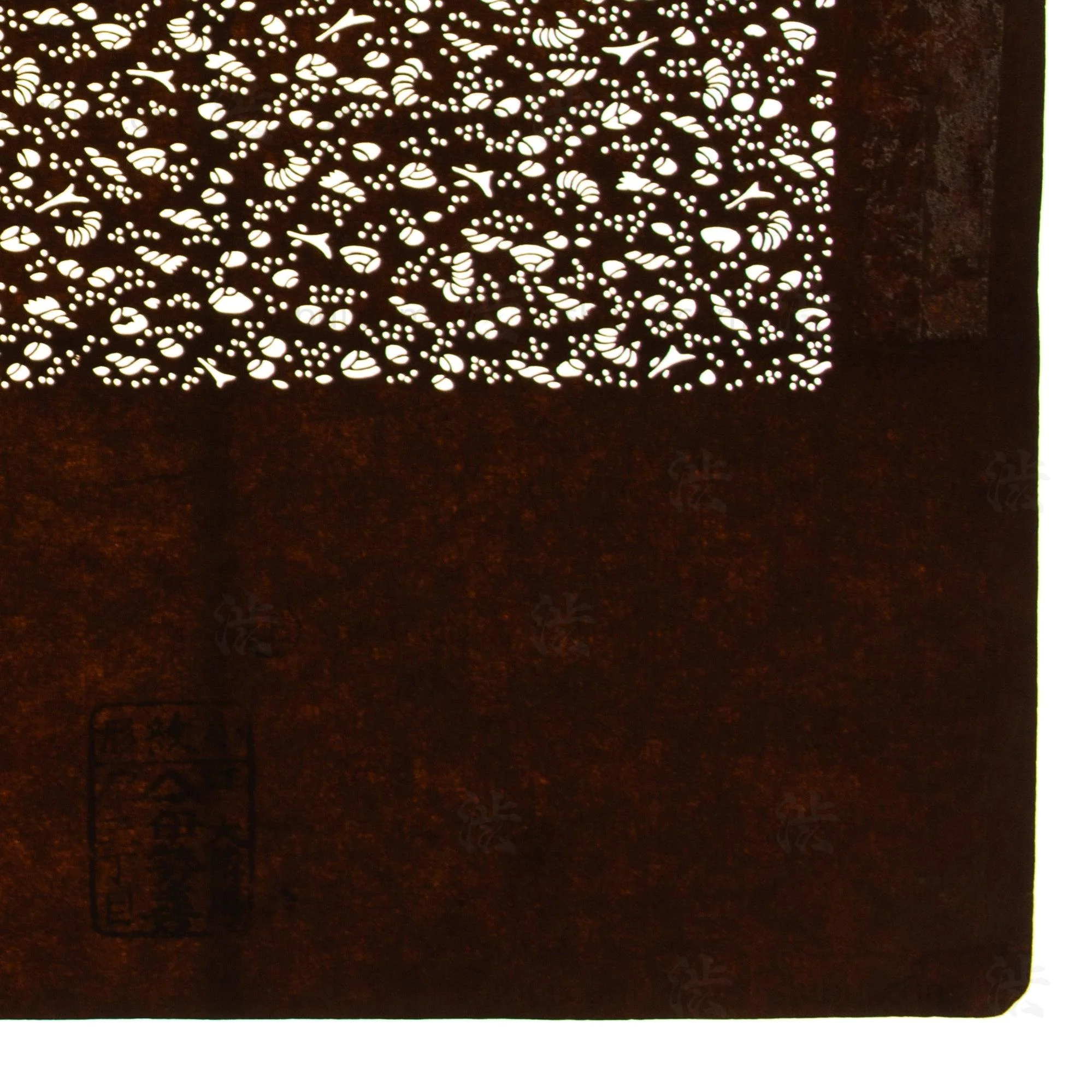 Hand Cut Edo Komon Katagami | Japanese Lacquered Paper Stencil - Image 3