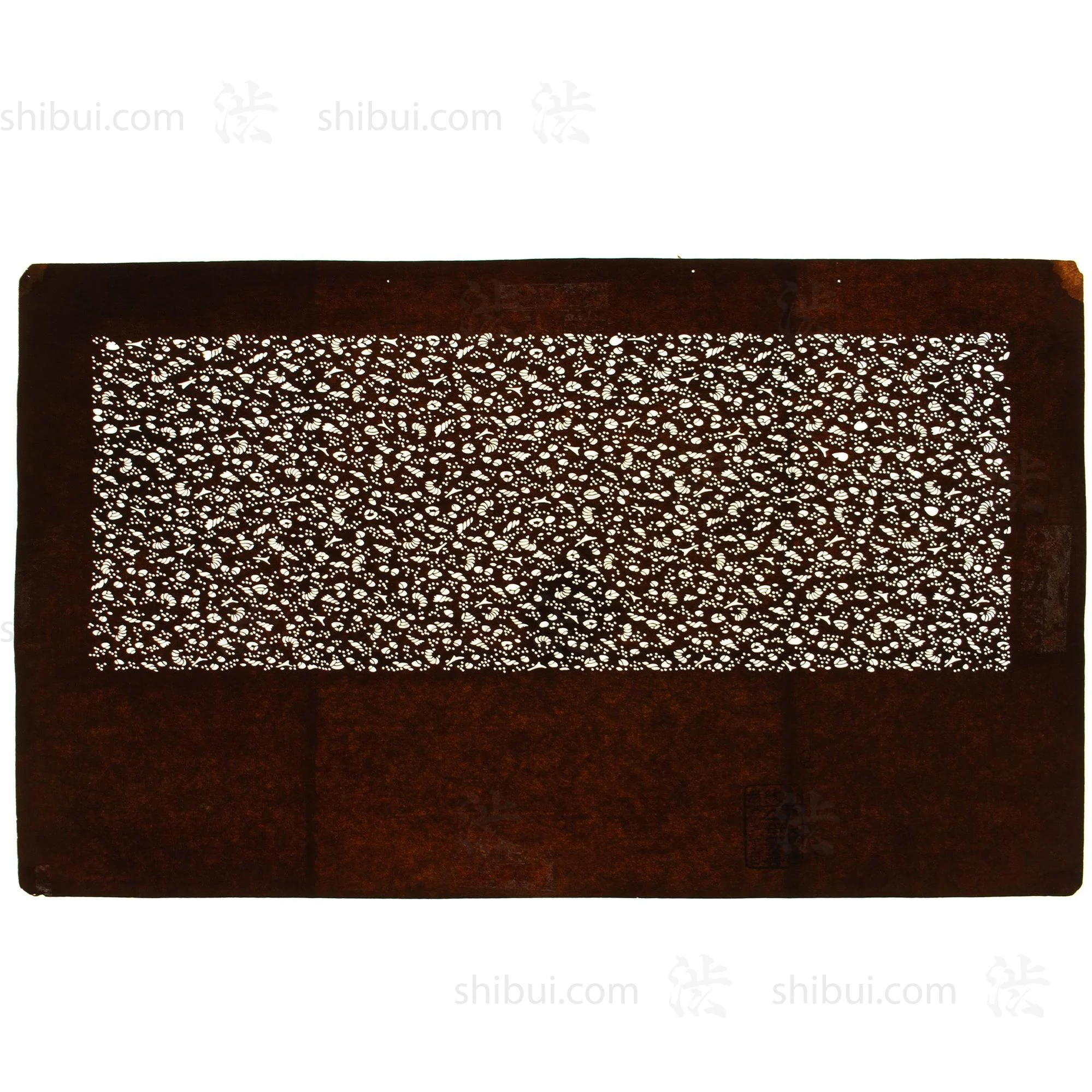Hand Cut Edo Komon Katagami | Japanese Lacquered Paper Stencil - Image 4