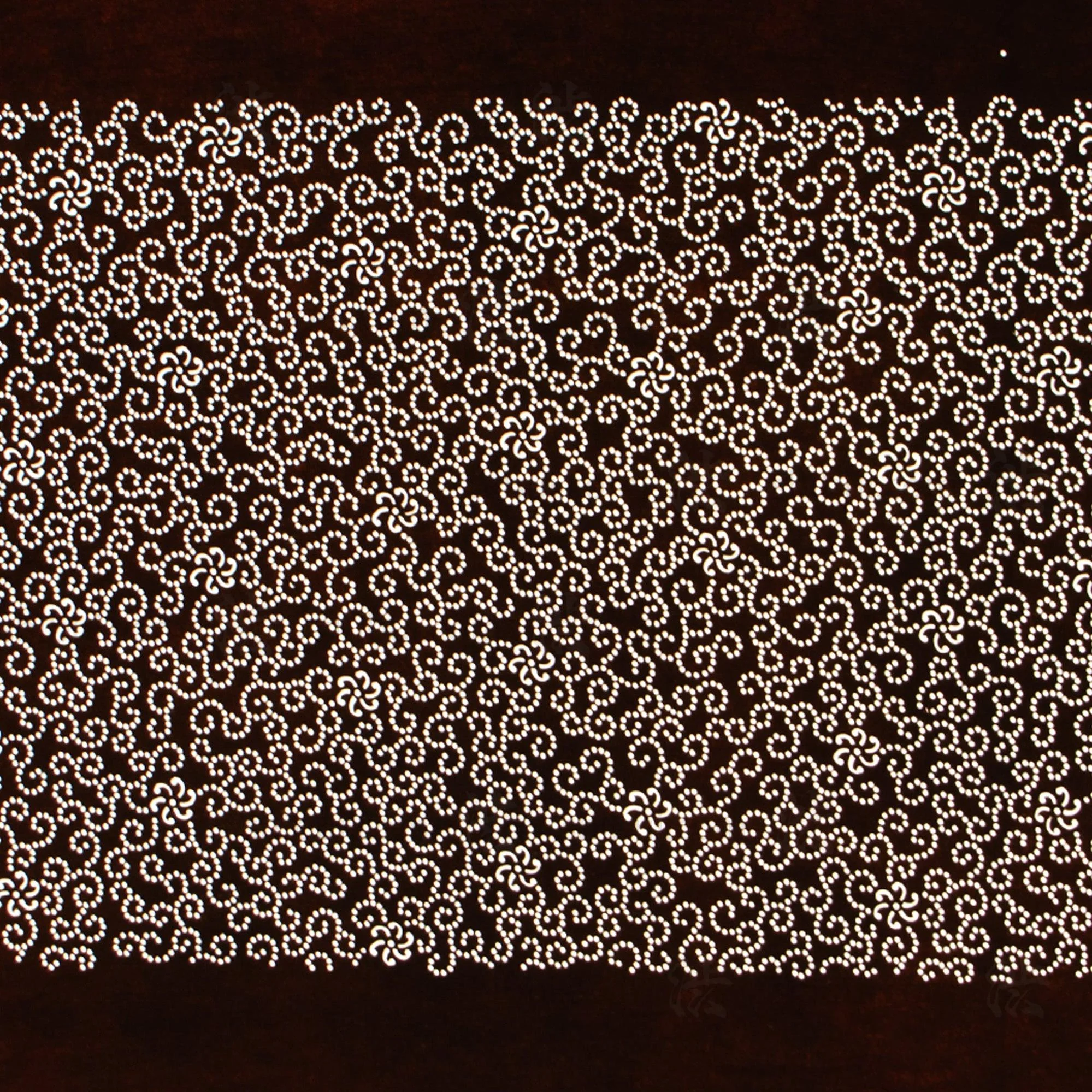 Hand Cut Edo Komon Floral Katagami | Japanese Lacquered Paper Stencil - Image 3