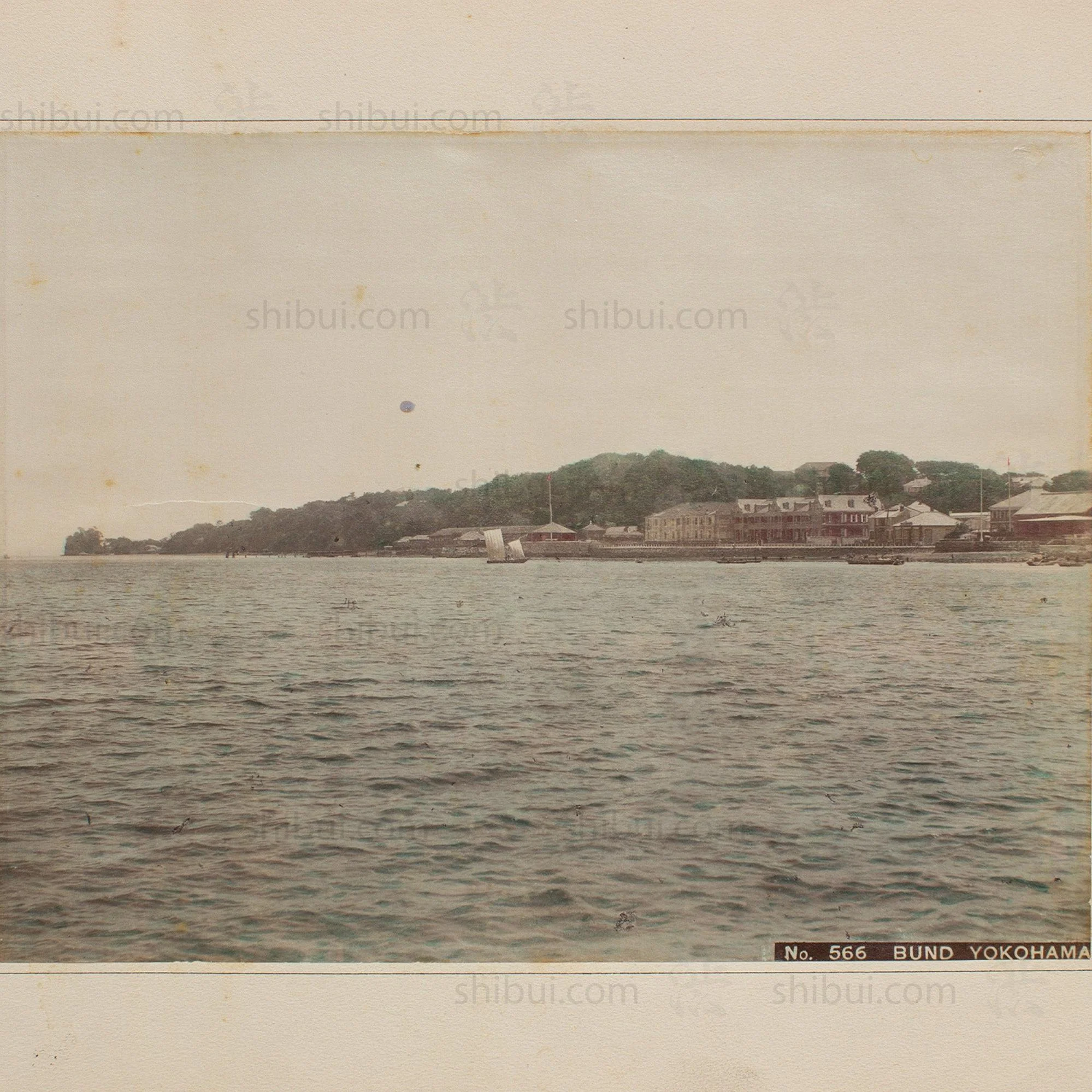 Hand Tinted Albumen of Bund Yokohama | Antique Japanese Photograph - Image 2
