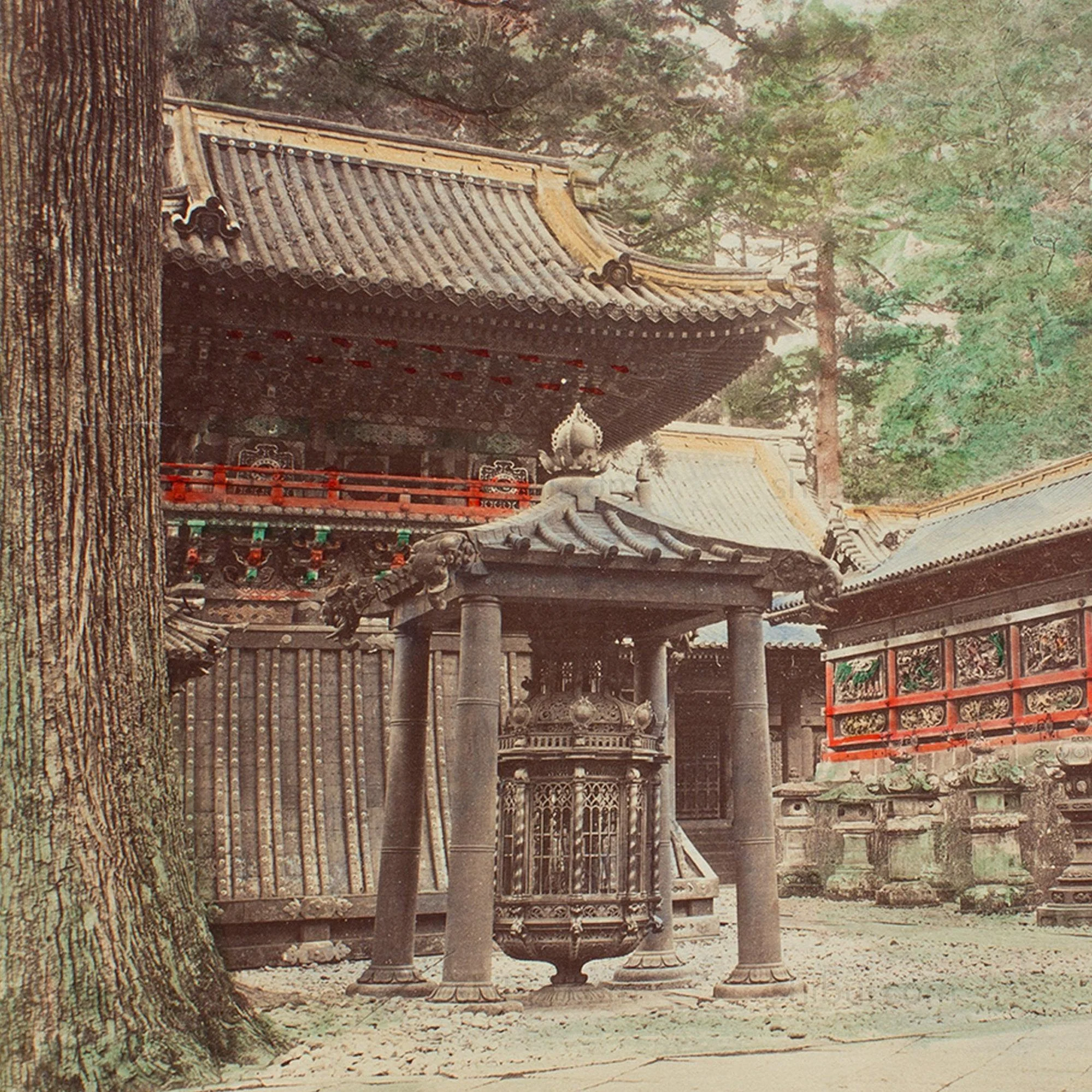 Hand Tinted Albumen of Dutch Lantern | Antique Japanese Photograph - Image 3