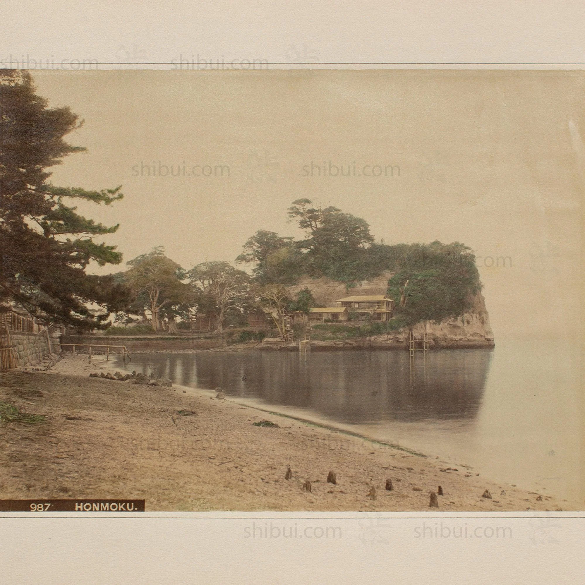 Hand Tinted Albumen of Honmoku | Antique Japanese Photograph - Image 2