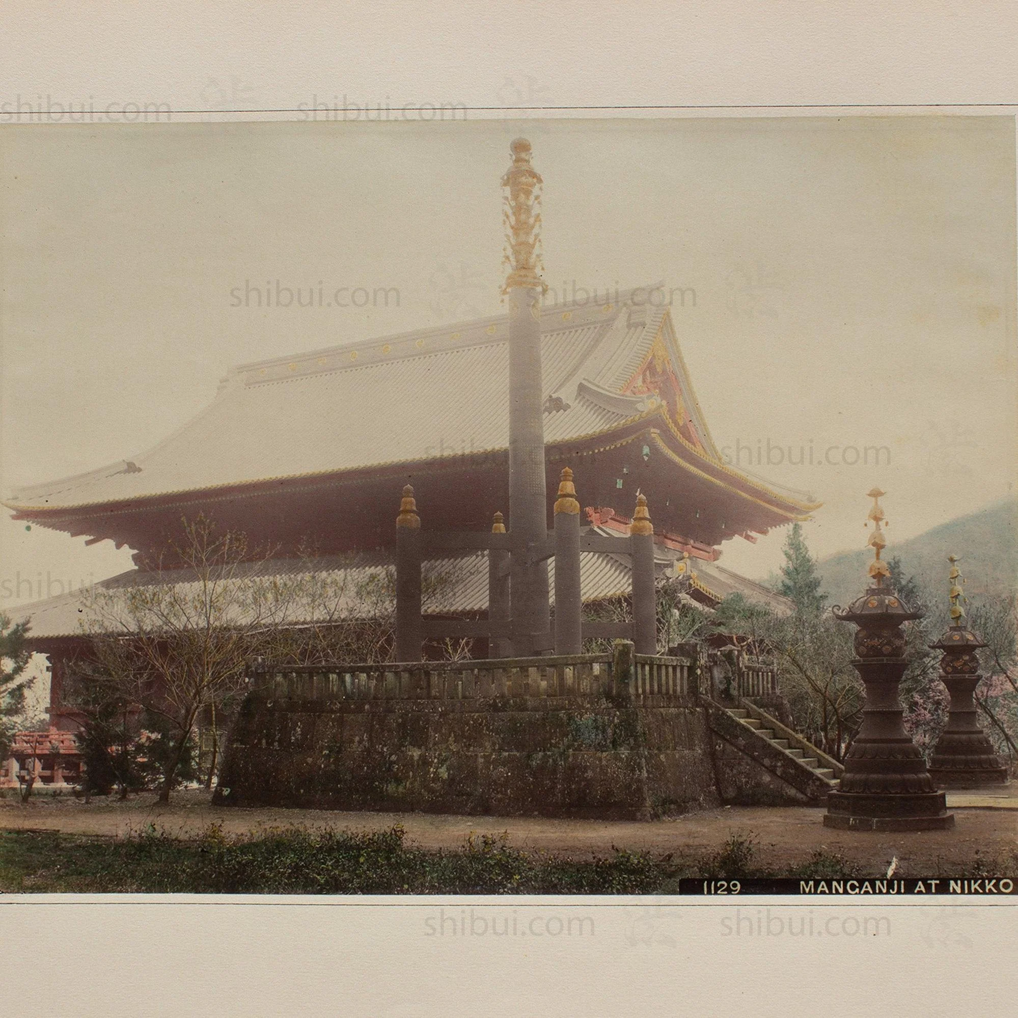 Hand Tinted Albumen of Manganji at Nikko | Antique Japanese Photograph - Image 2