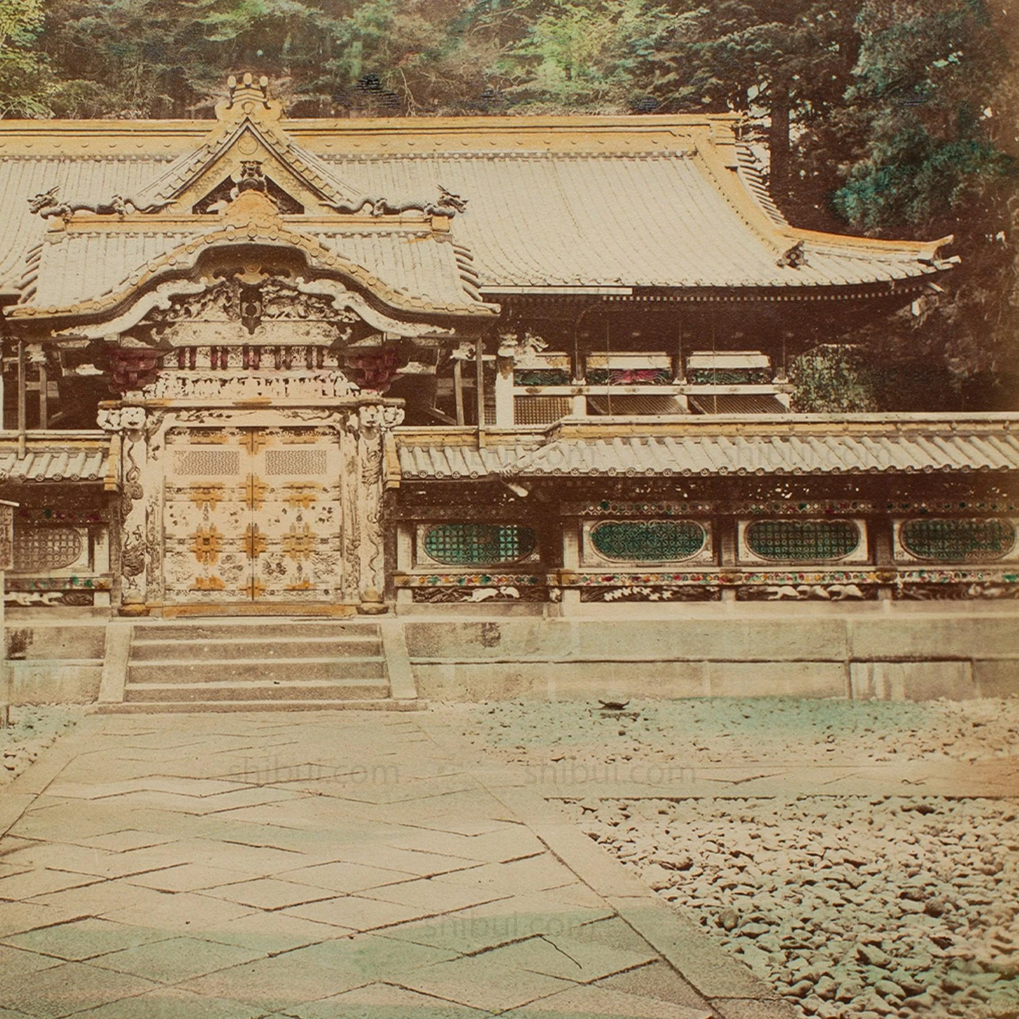 Hand Tinted Albumen of Toshogu Shrine | Antique Japanese Photograph - Image 3