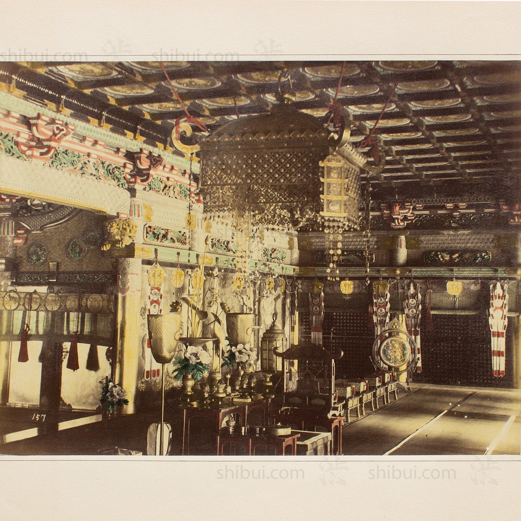 Hand Tinted Albumen of Shrine Table | Antique Japanese Photograph - Image 2