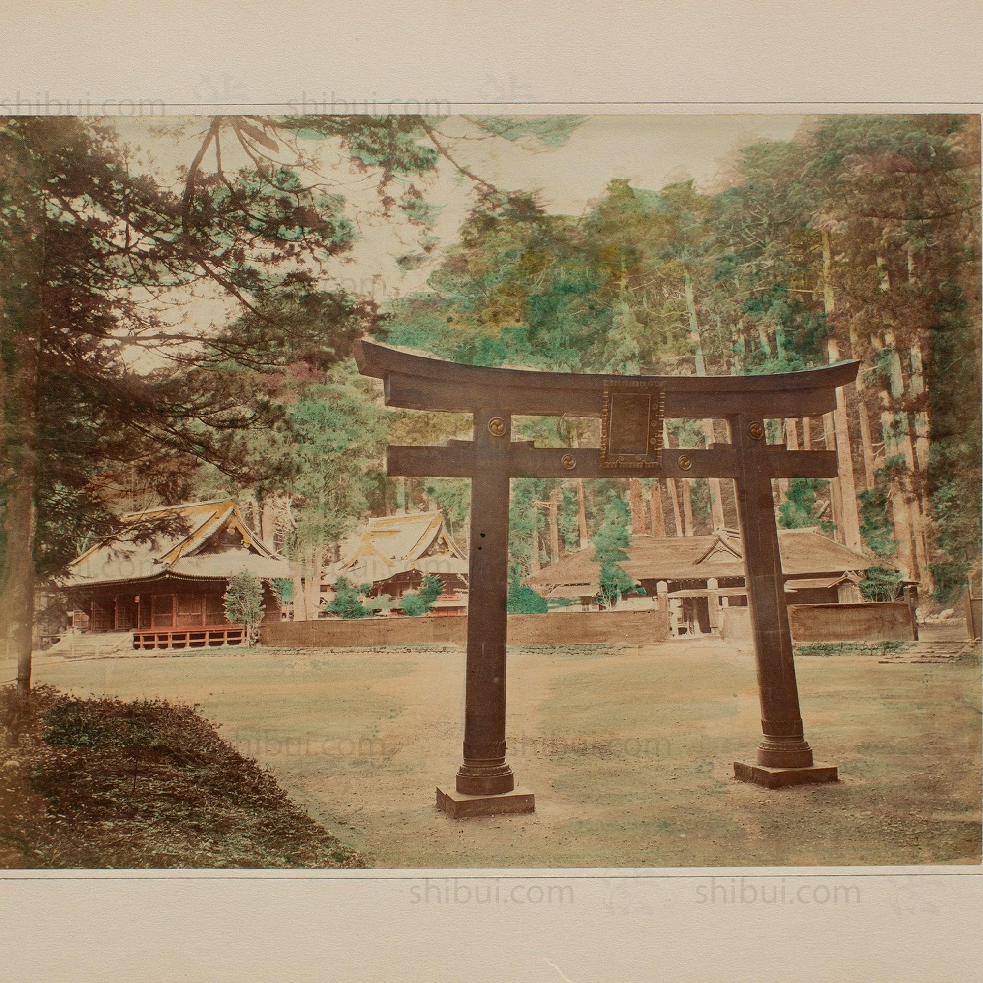 Hand Tinted Albumen of Torii Gate | Antique Japanese Photograph - Image 2