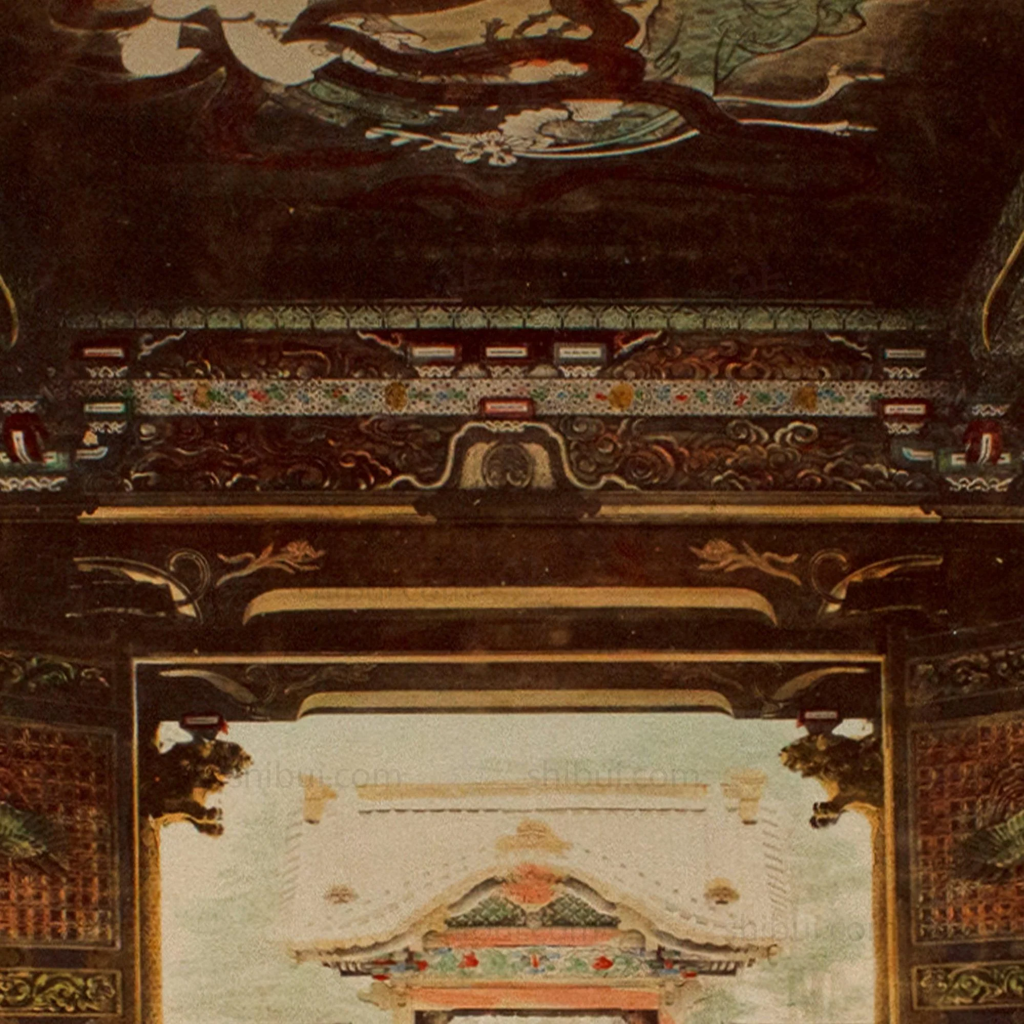Hand Tinted Antique Japanese Albumen Photo of Toshogu Temple - Image 4