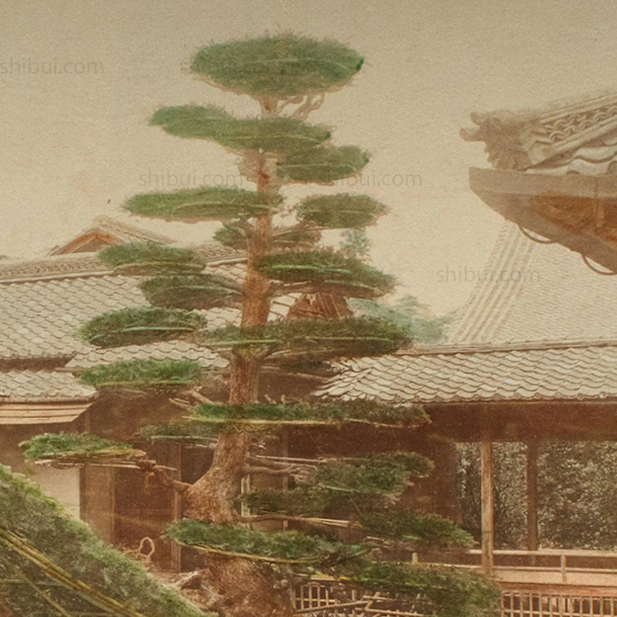 Hand Tinted Antique Japanese Albumen Photo of Kinkakuji | Temple of the Golden Pavillion - Image 3