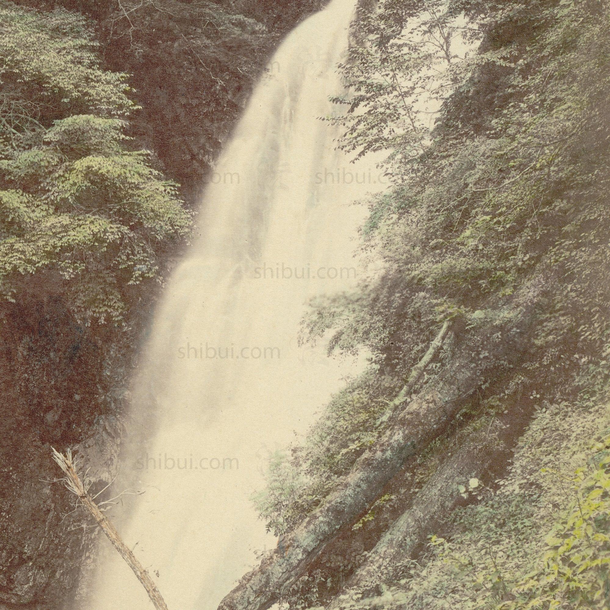 Hand-tinted Meiji Era Photograph | Ichinotaki Falls at Nikko | Japanese Antique Photography | Albumen Photography | Japanese Decor - Image 3