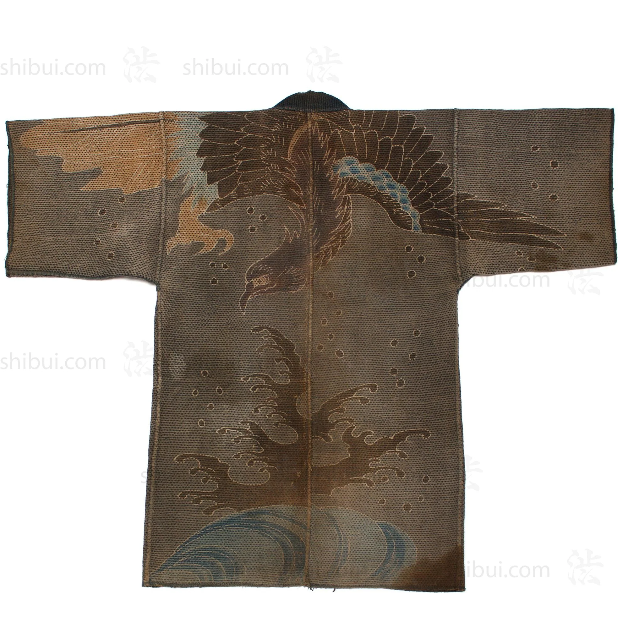 Eagle Tsutsugaki Hanten Antique Fireman's Coat - Image 7