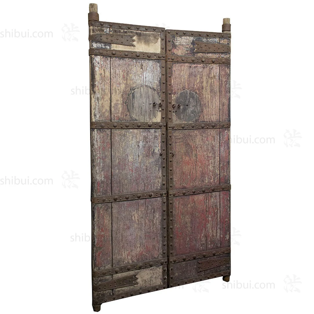 Heavy Wooden 19th Century Chinese Gates | Architectural Decor - Image 4