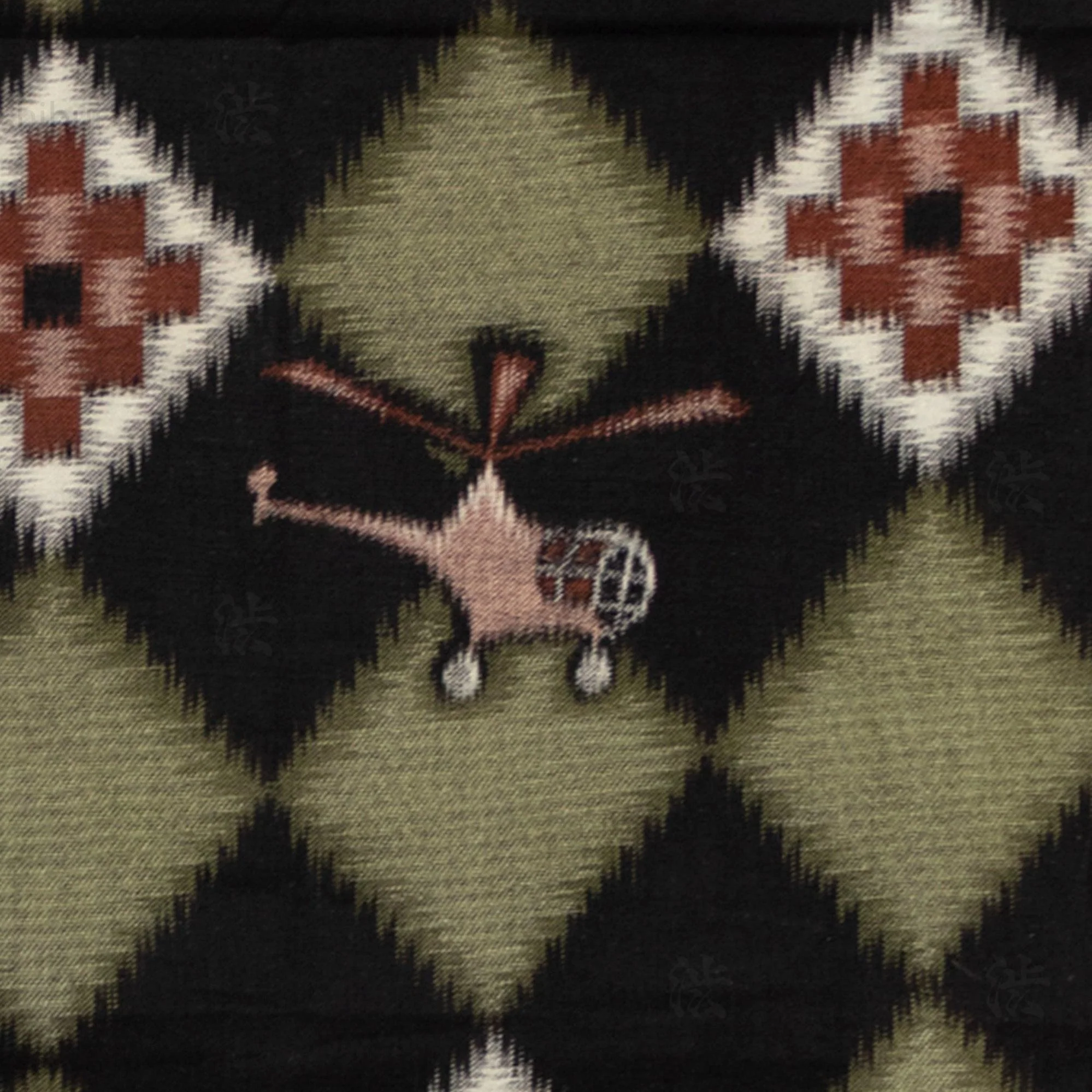 Helicopter and Ship Niko Niko Gasuri Textile Fragment | Japanese Cotton - Image 5