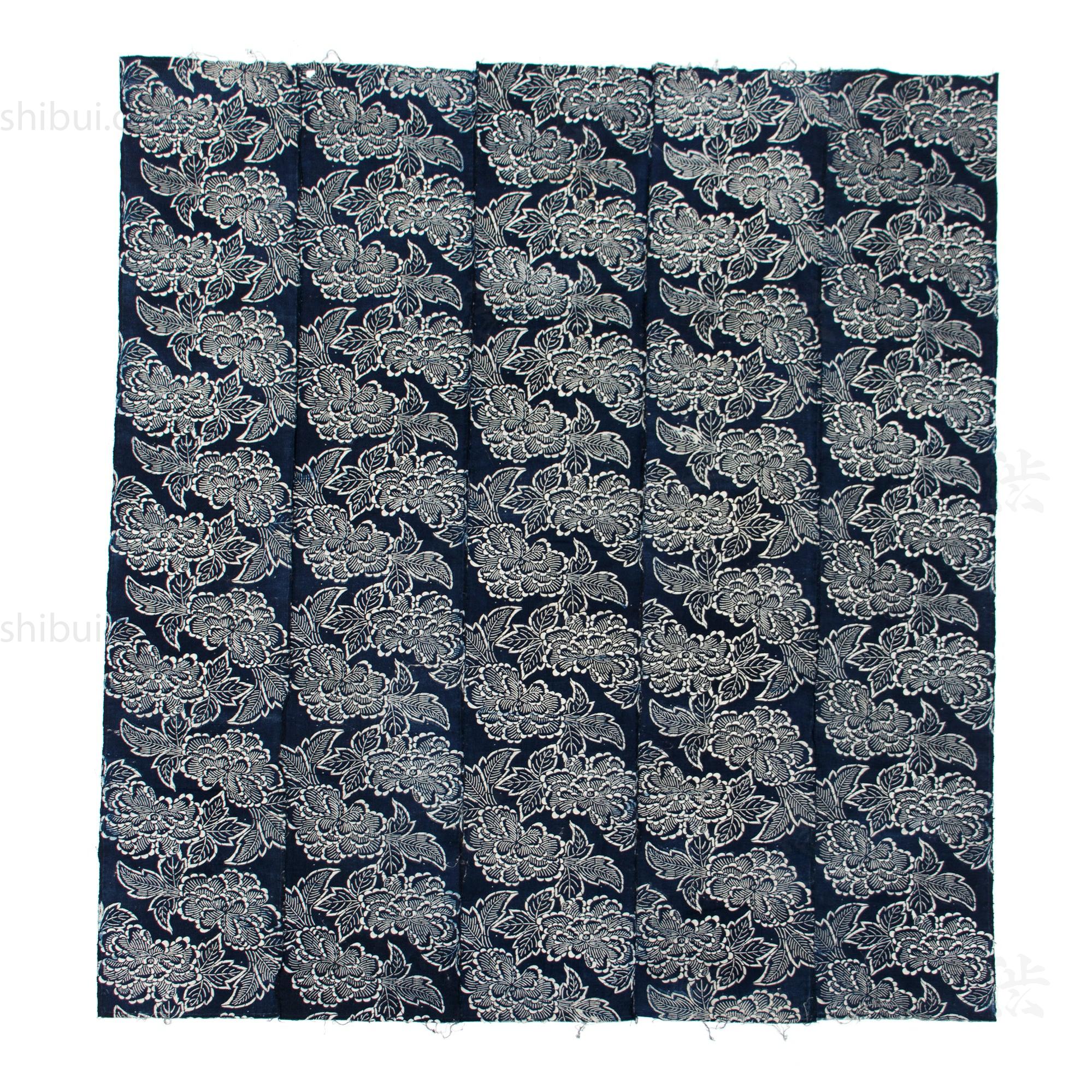 Japanese Indigo Cotton Katazome Sheet - Image 2